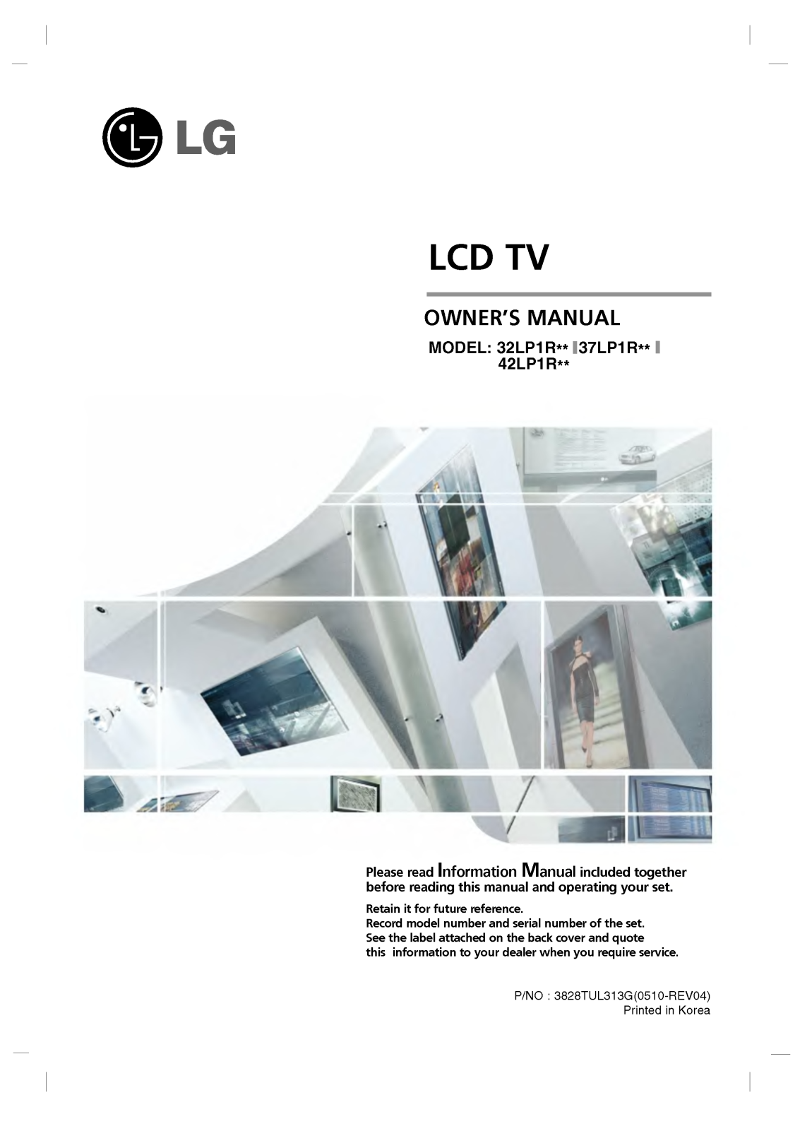 LG 37LP1R User Manual