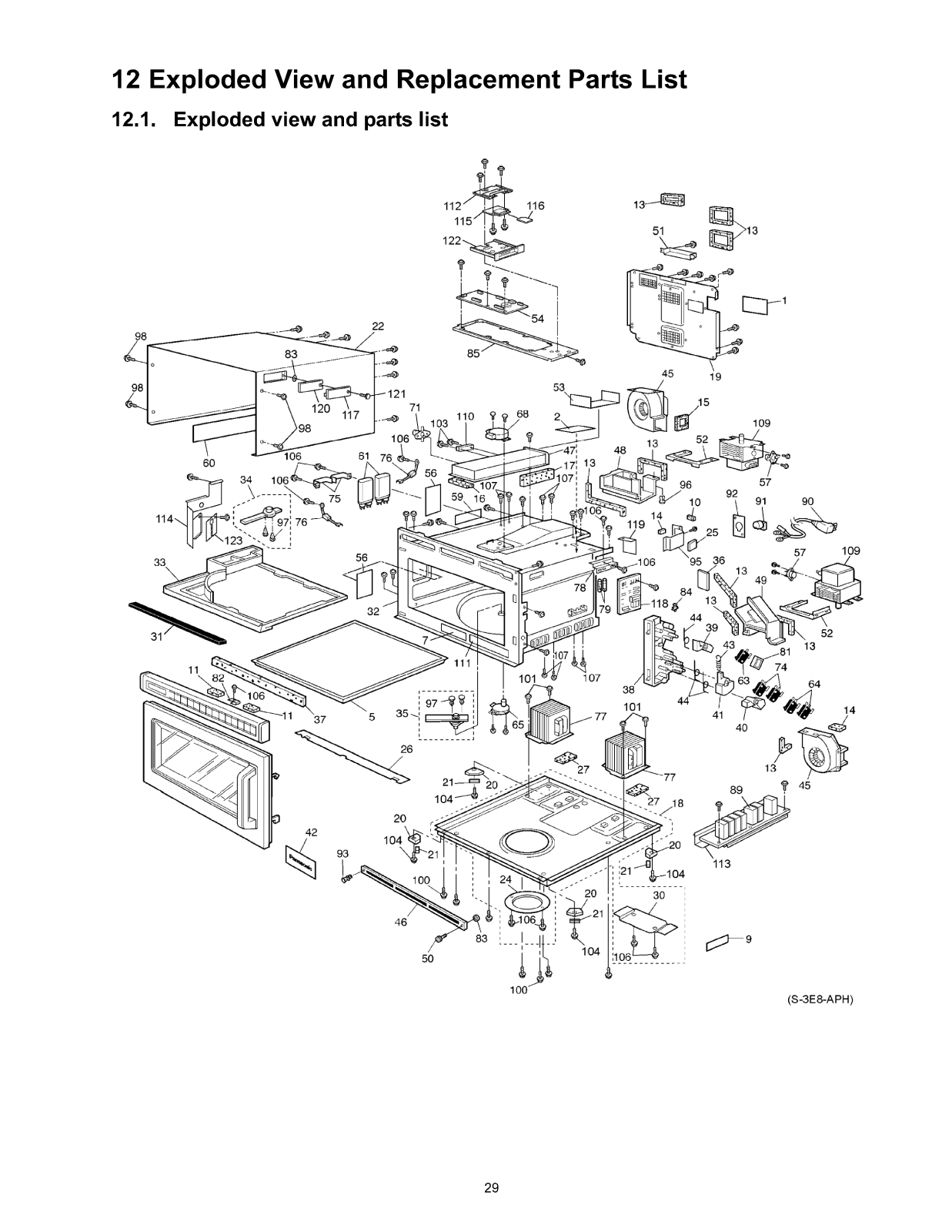 Panasonic NE-12523 Parts Manual