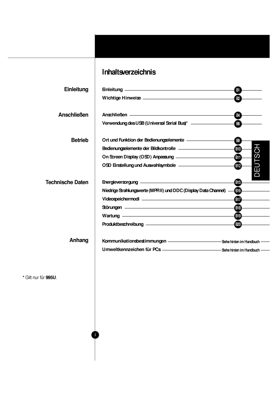 LG 995E, 995U User Manual