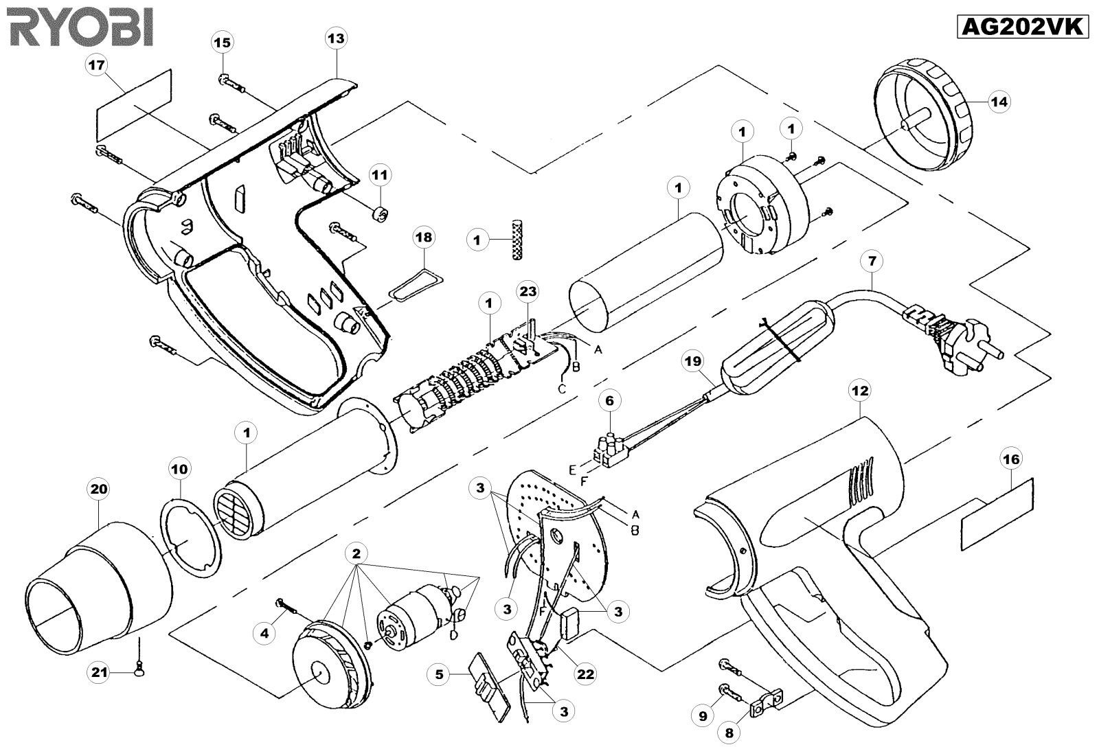 RYOBI AG202VK User Manual