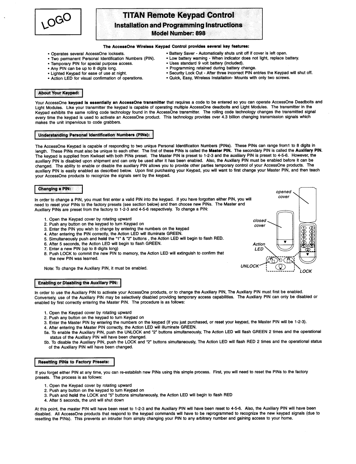 Spectrum 898 User Manual