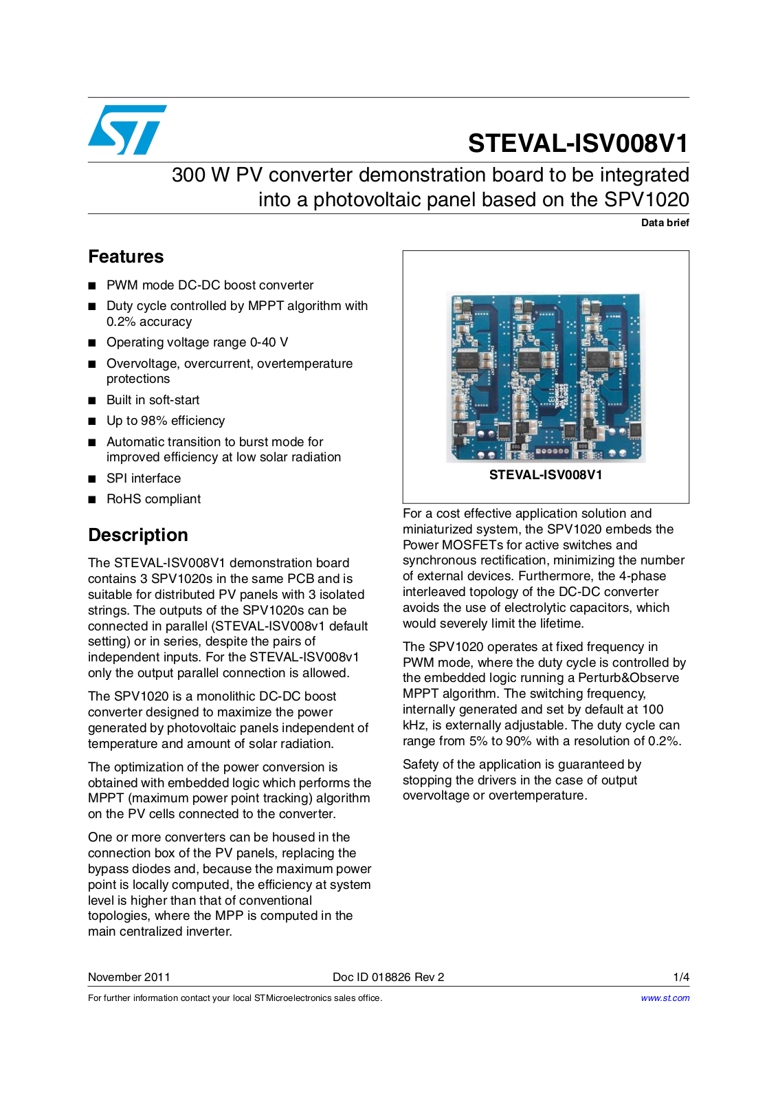 ST ISV008V1 User Manual