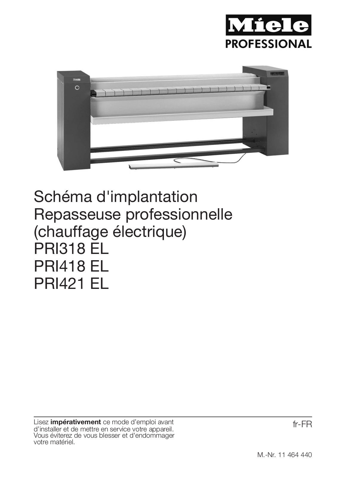 Miele PRI318 EL, PRI418 EL, PRI421 EL Installation diagram