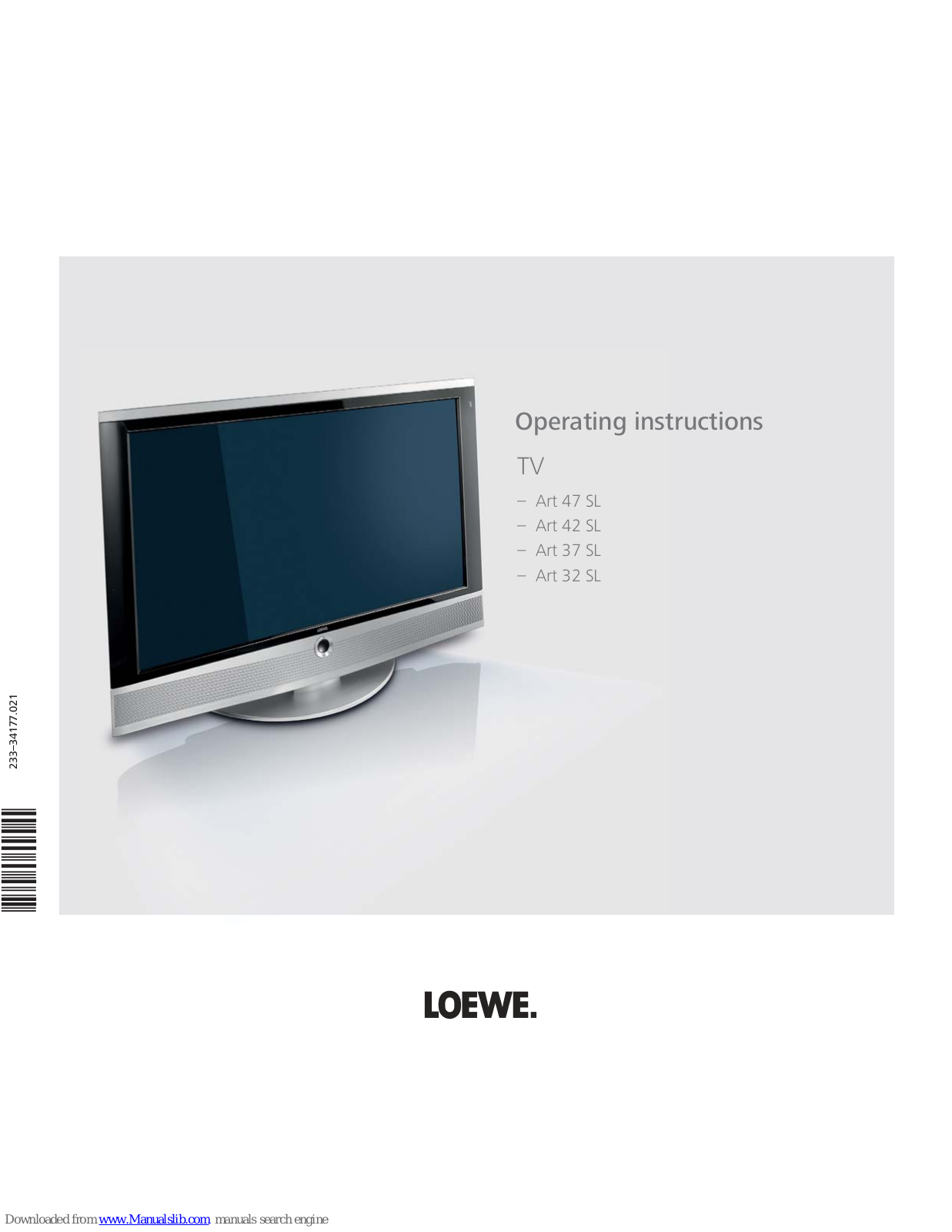 Loewe Art 47 SL, Art 42 SL, Art 37 SL, 47 sl, 32 sl Operating Instructions Manual - ManualMachine.com