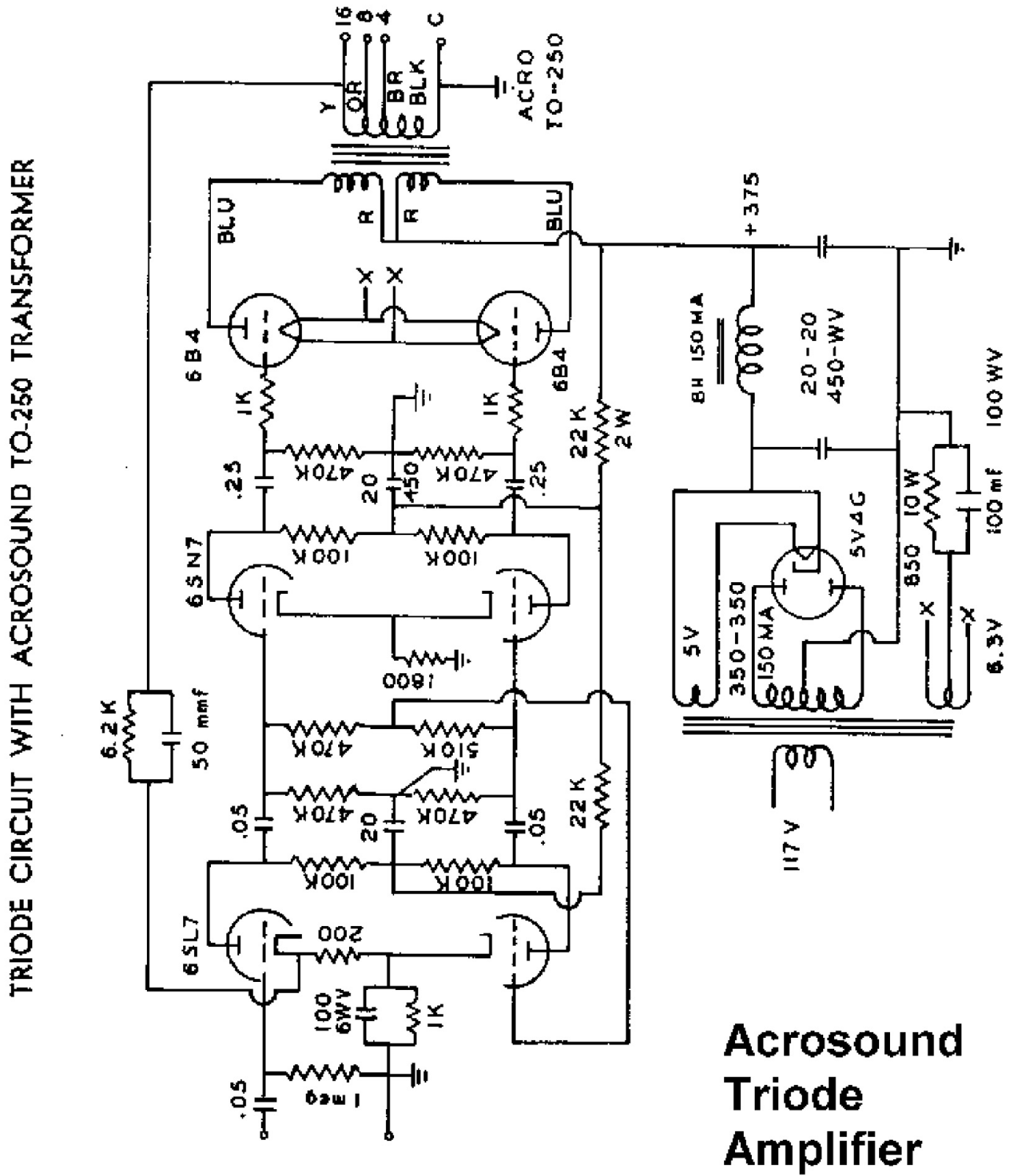 Dynaco Triode Schematic