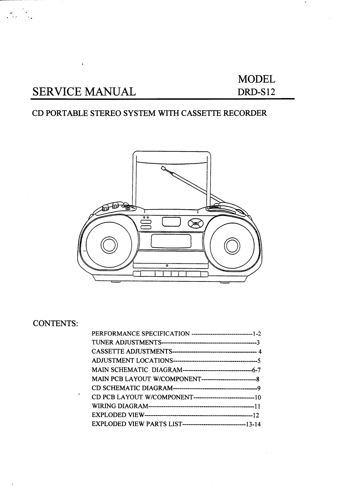 Daewoo DRD-S12 Service Manual