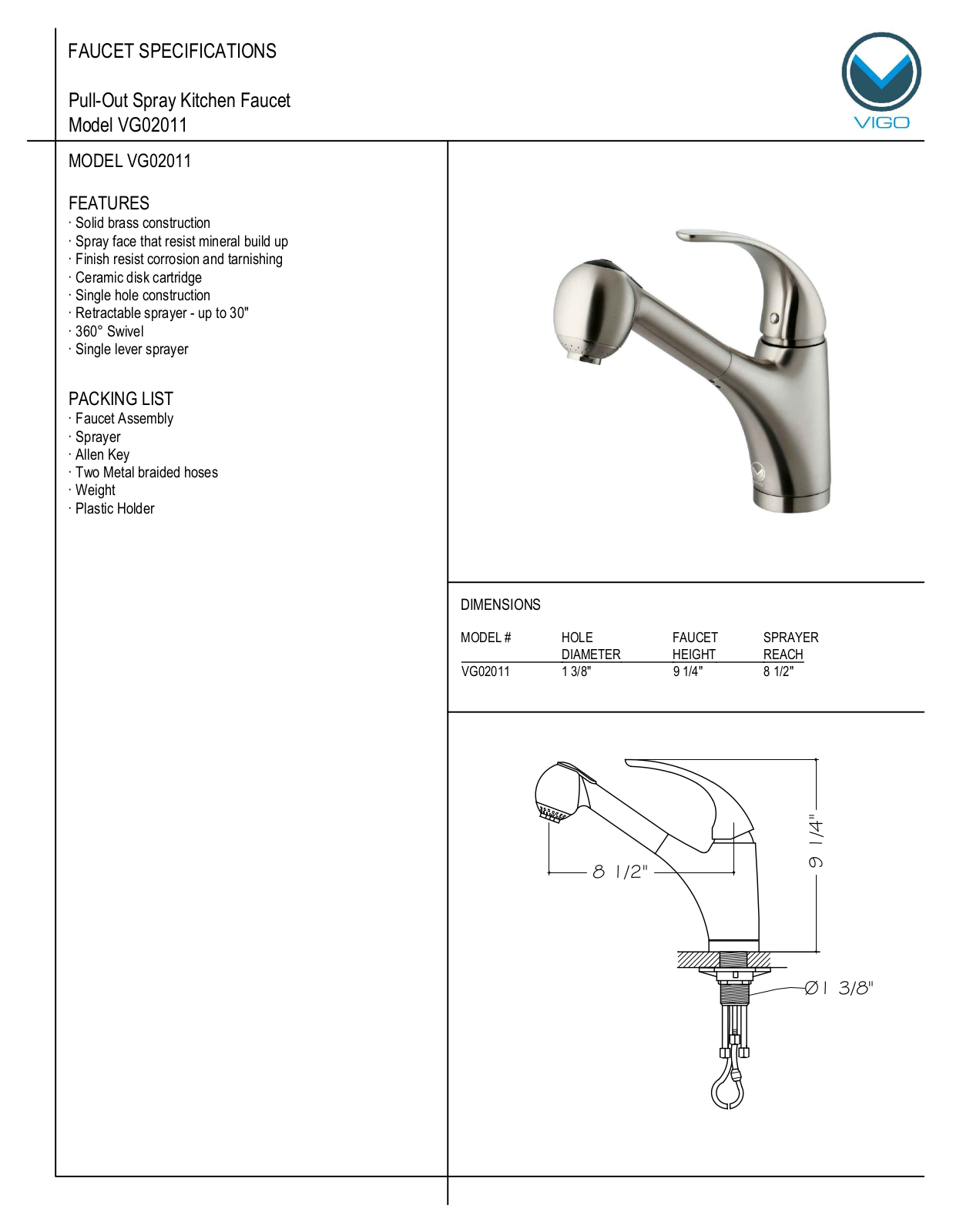 Vigo VG02011 User Manual