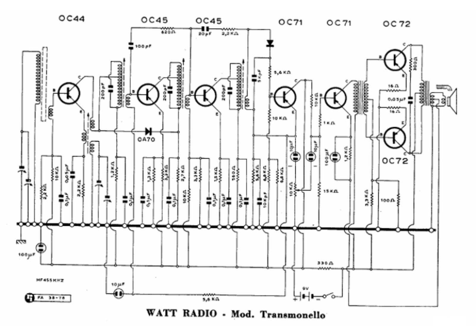 Watt Radio transmonello schematic