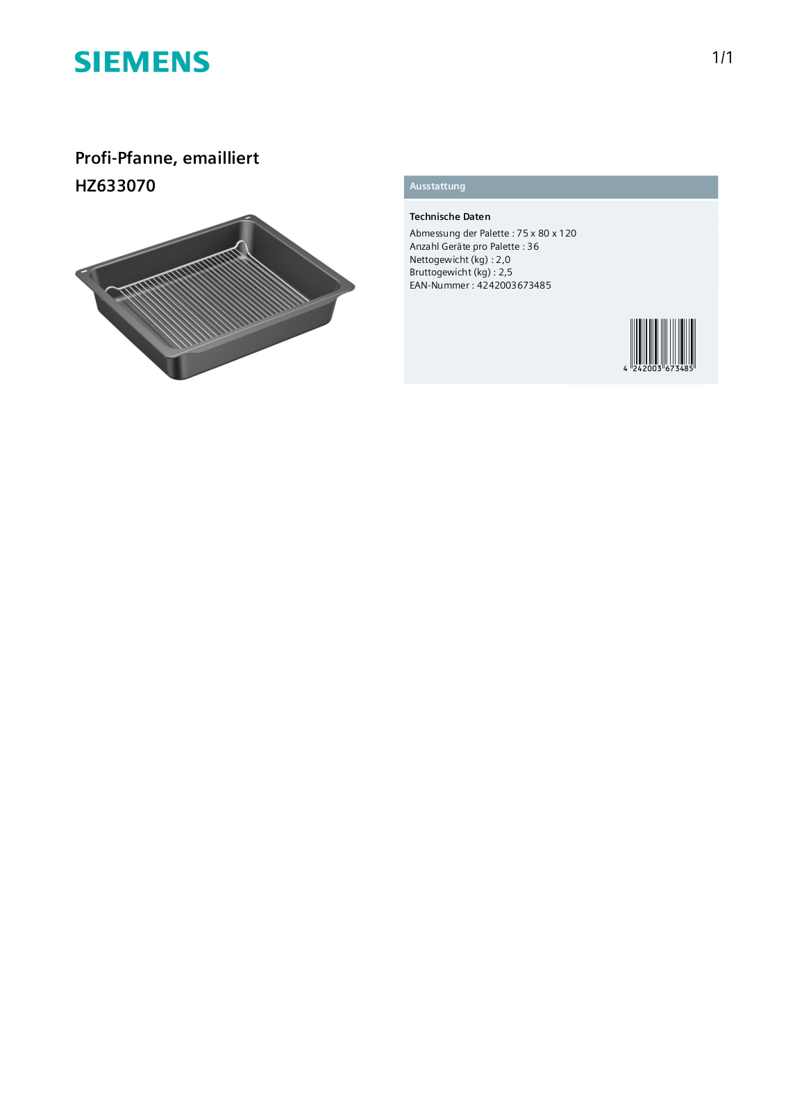 Siemens HZ633070 User Manual