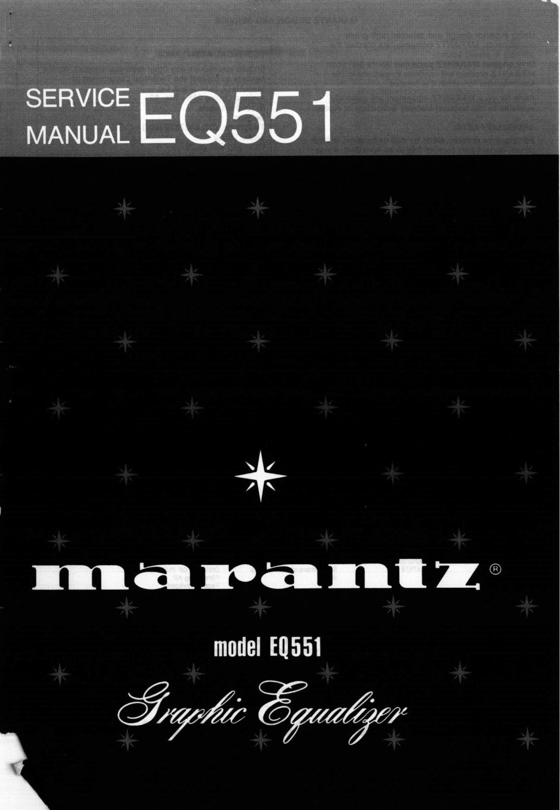 Marantz EQ-551 Service Manual