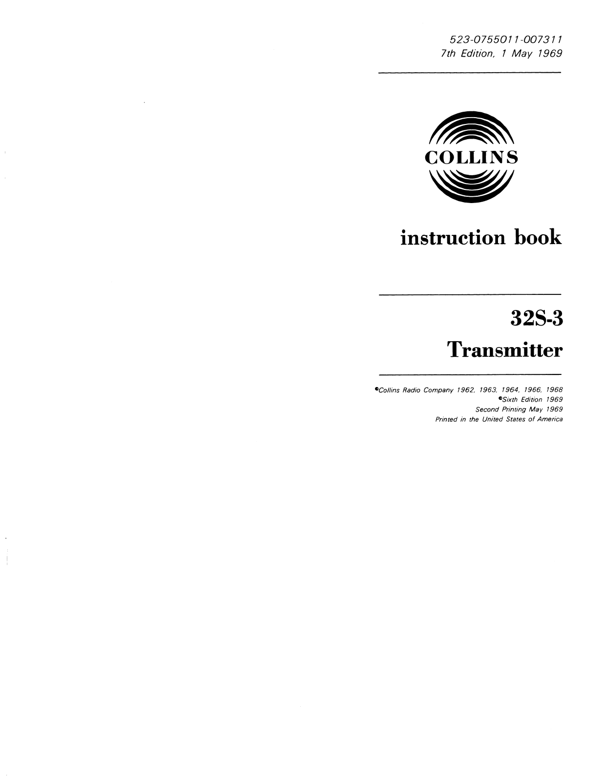 COLLINS 32S-3 User Manual