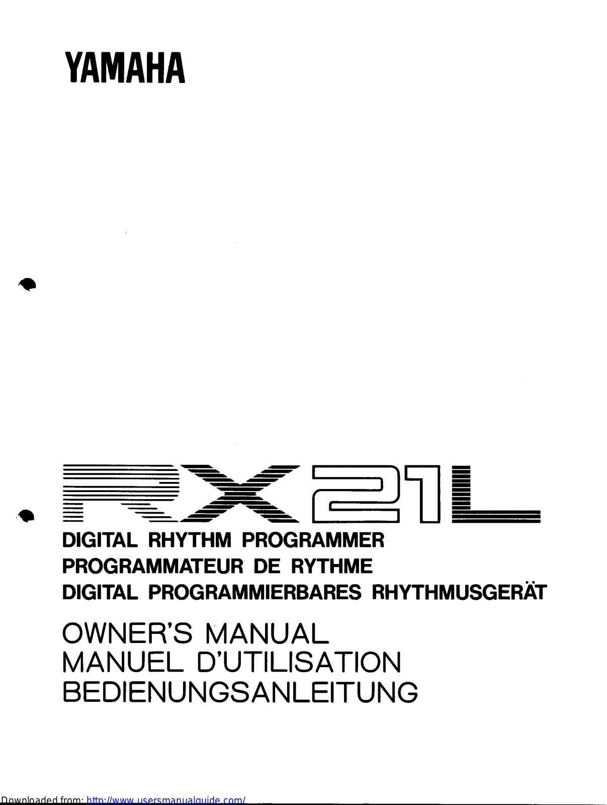 Yamaha Audio RX21L User Manual