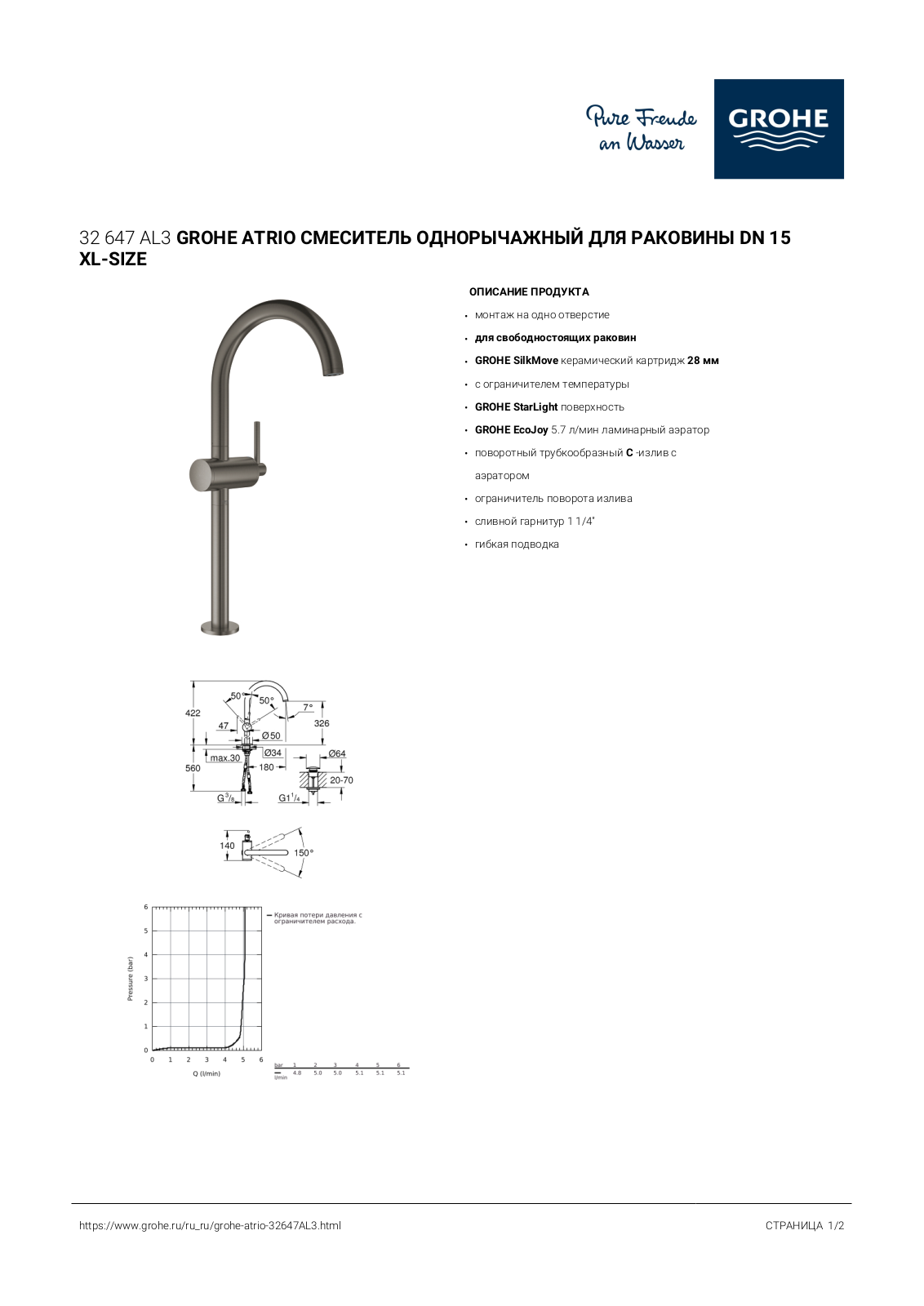 Grohe 32647DA3 User guide