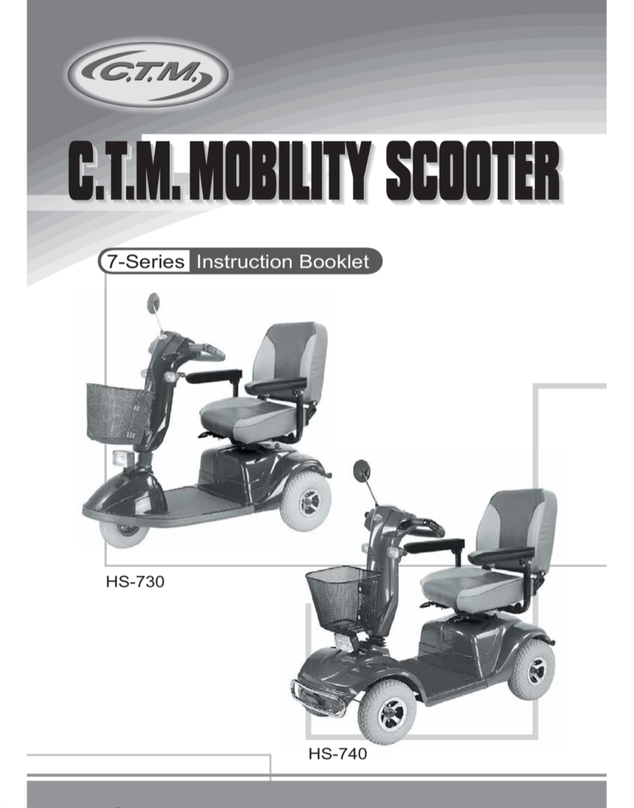 C.T.M. HS-740 Instruction Booklet