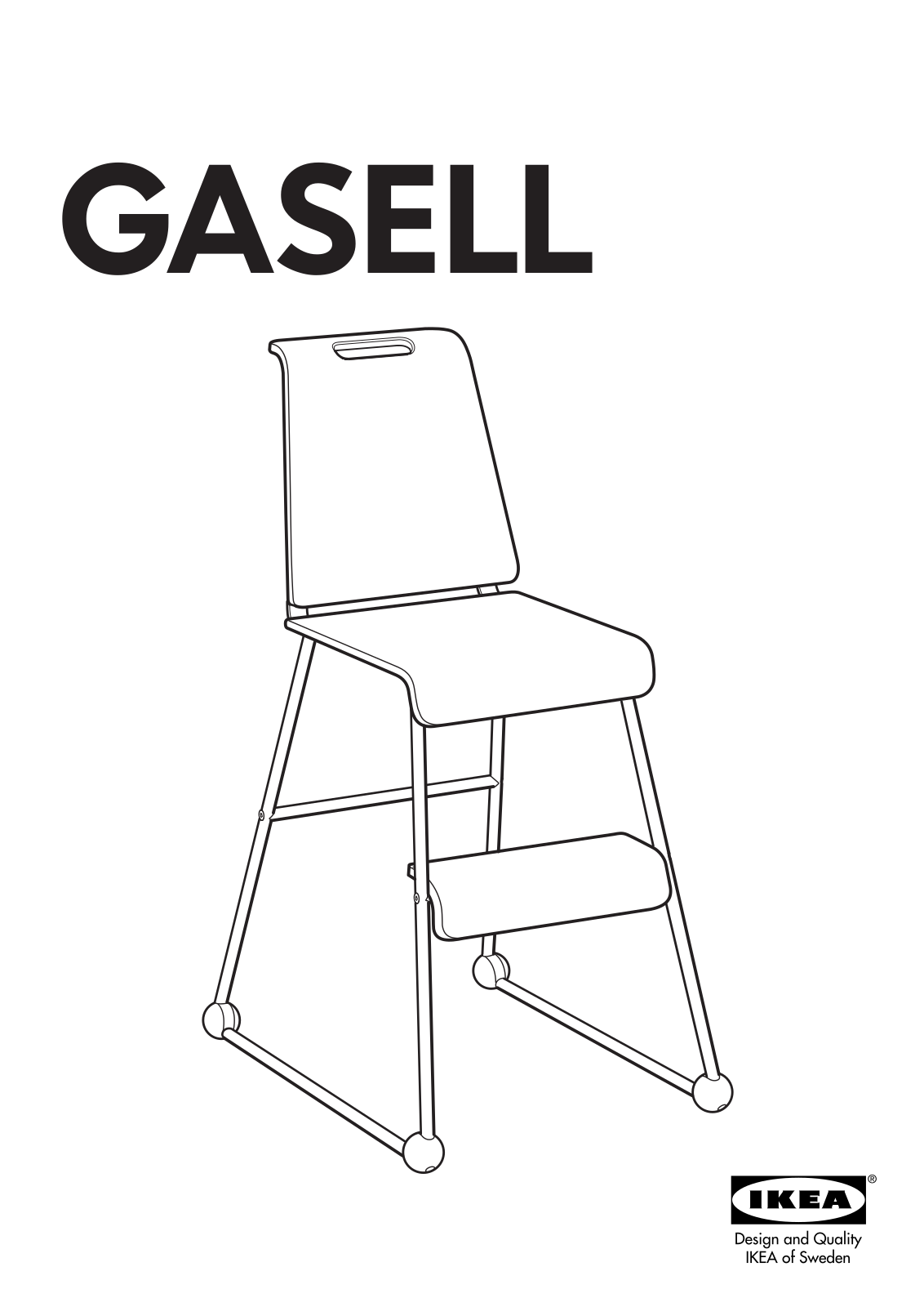 IKEA GASELL HIGH CHAIR User Manual