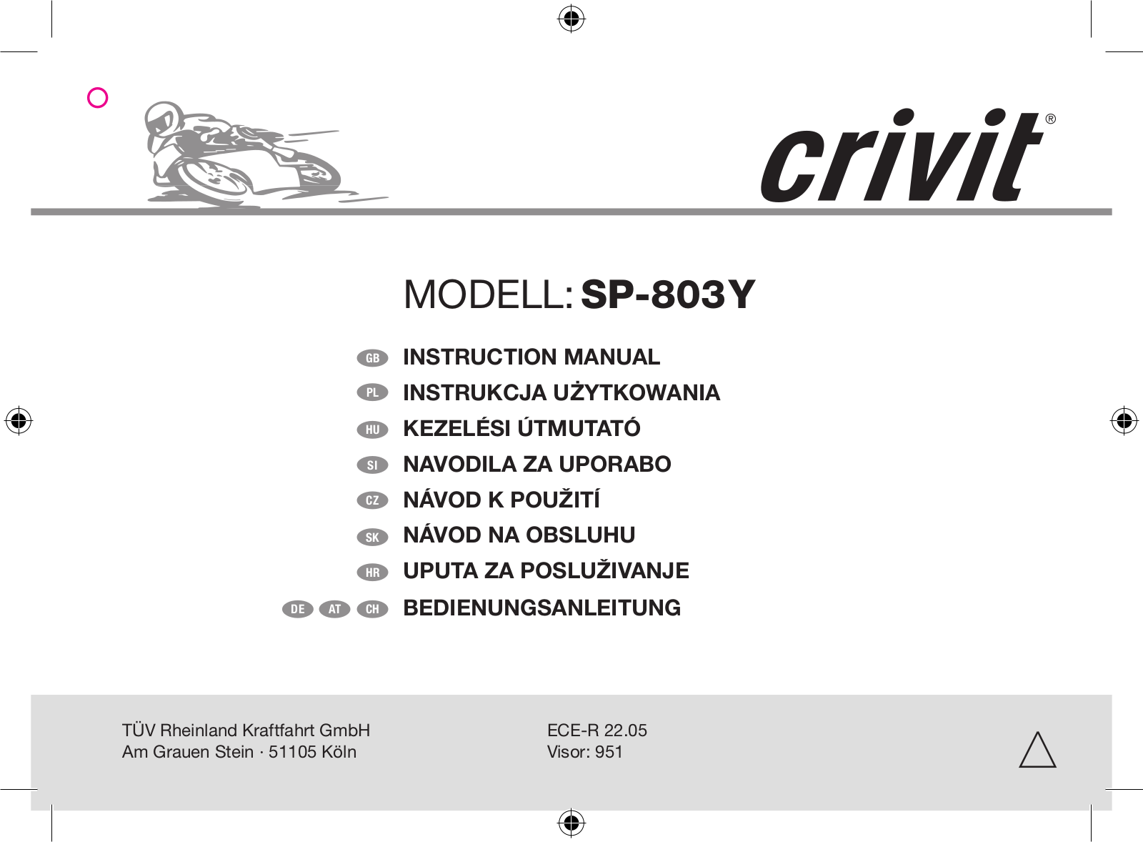 Crivit SP-803Y User Manual