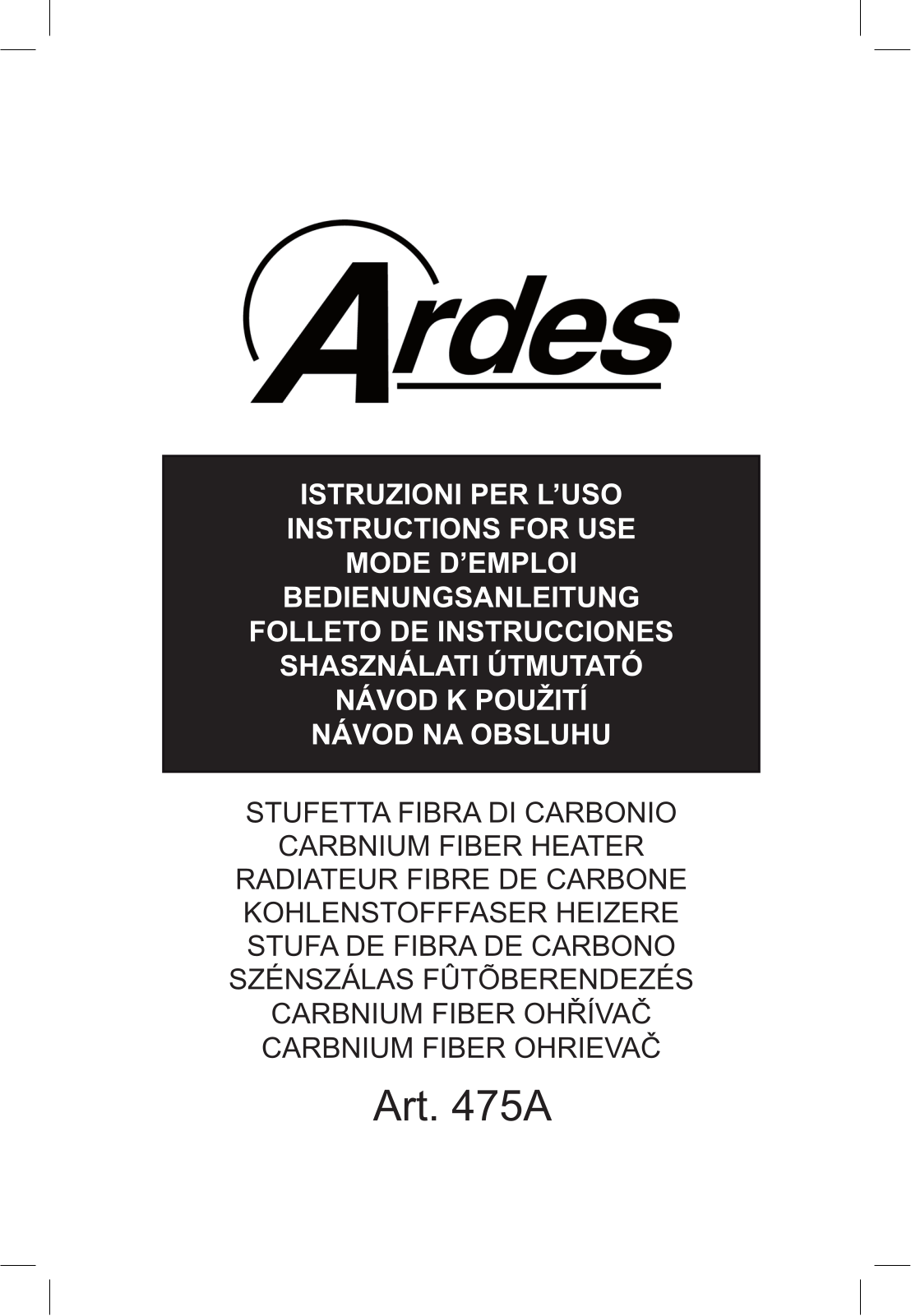 Ardes 475 User Manual - ManualMachine.com