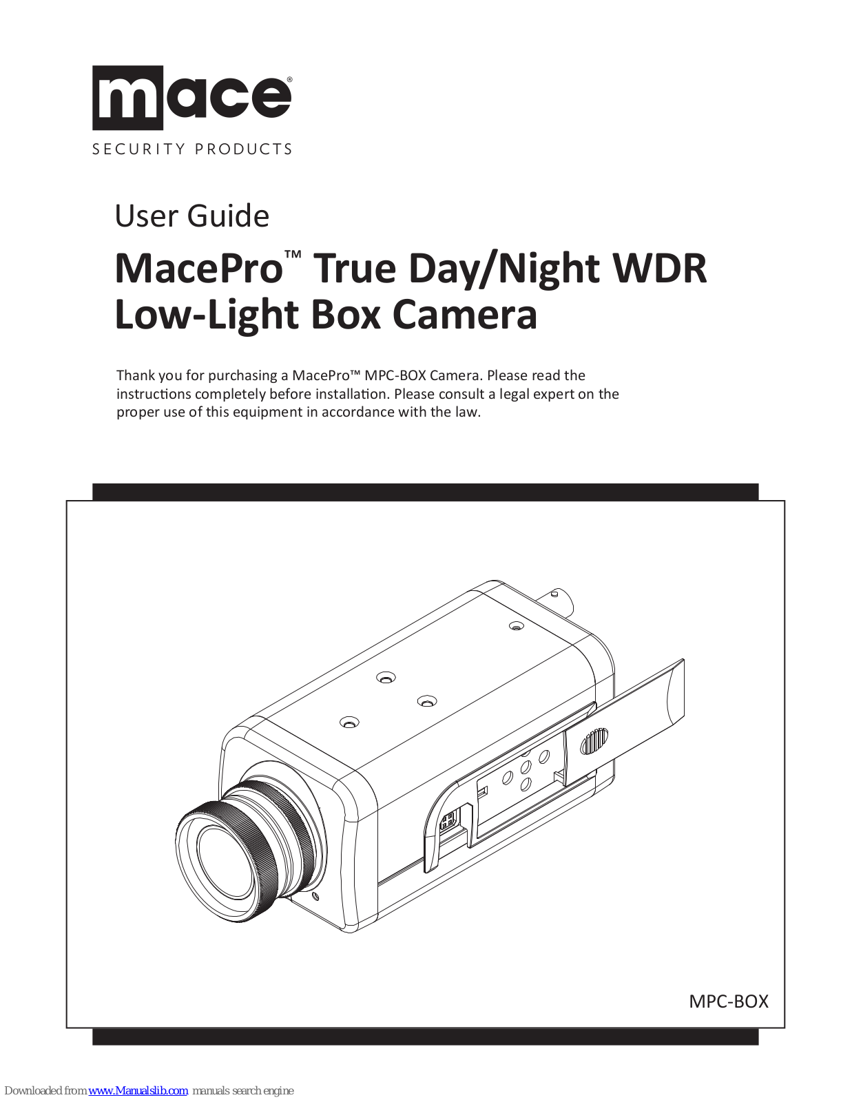 Mace MPC-BOX User Manual