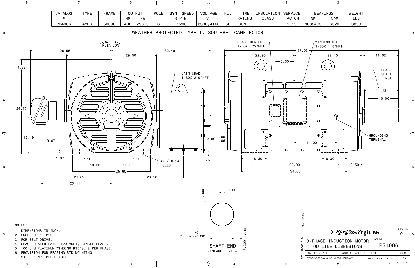 Teco PG4006 Reference Drawing