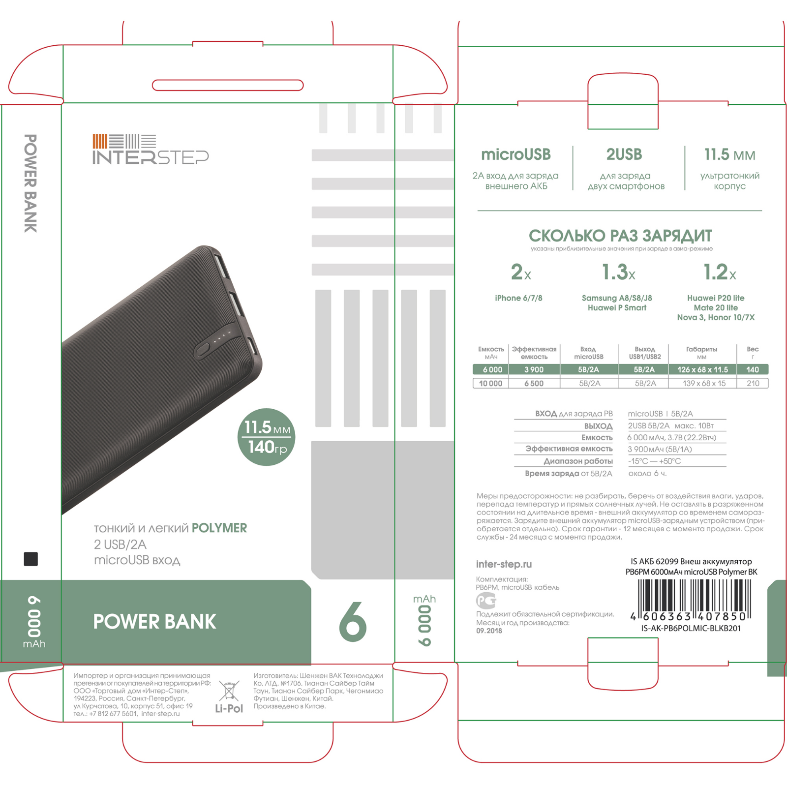 Interstep IS-AK-PB6POLMIC-BLKB201 User Manual