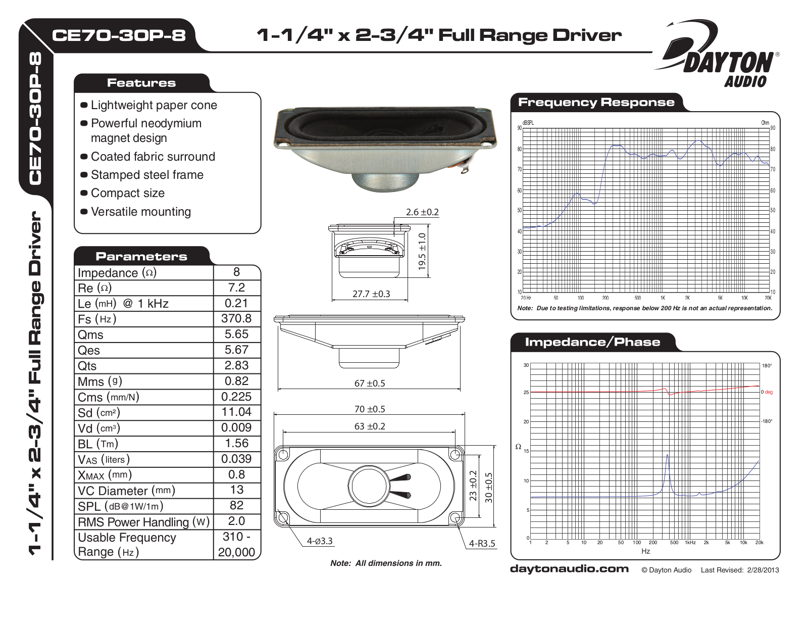 Dayton CE70-30P-8 1-1 User Manual