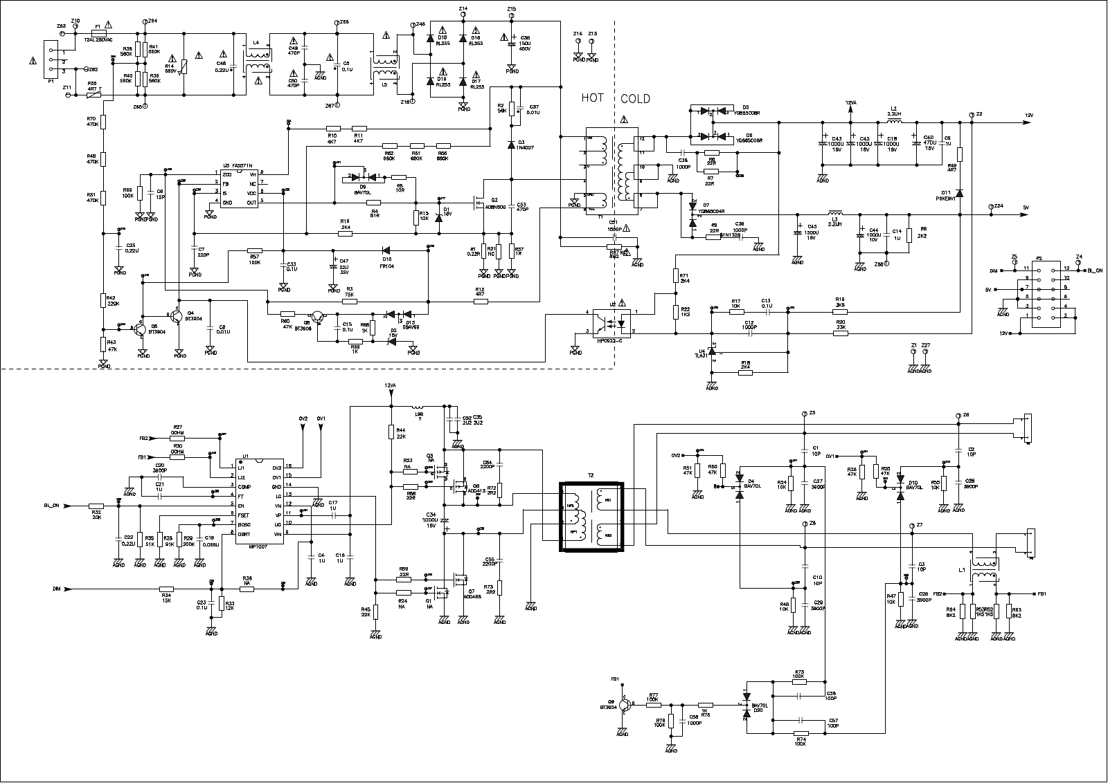 TCL LPL24C SMPS Schematic