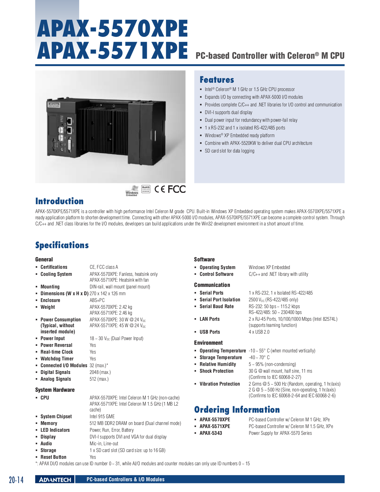 Advantech APAX-5571XPE User Manual