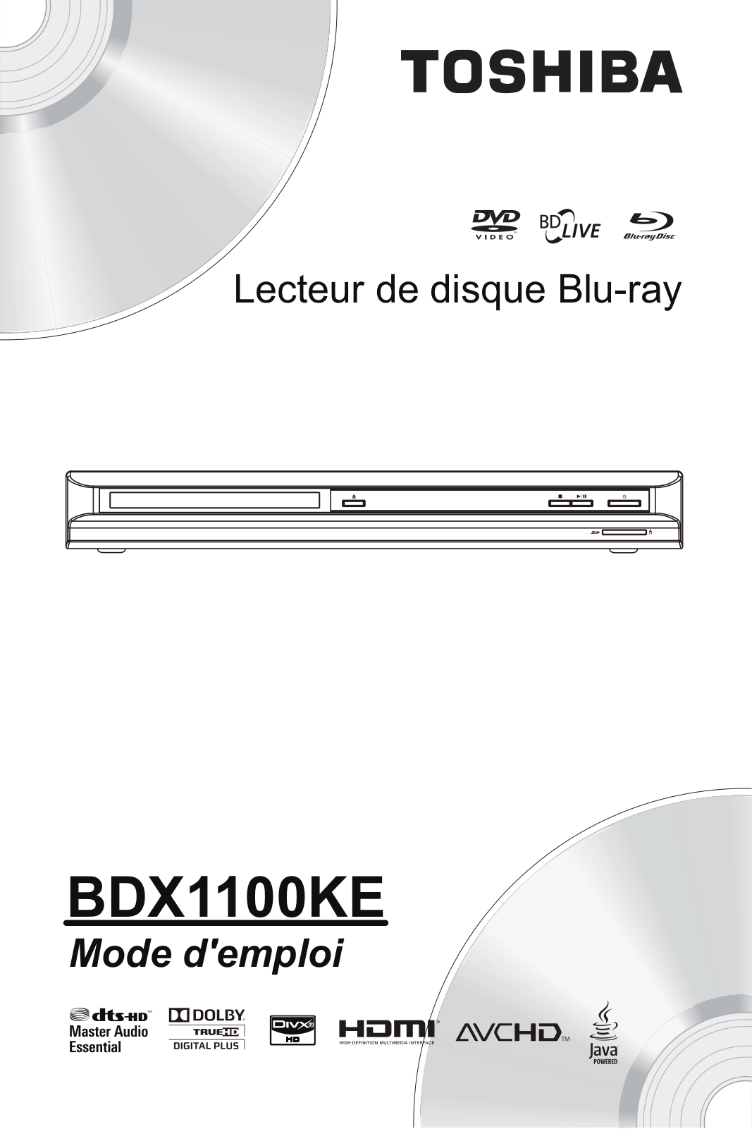 TOSHIBA BDX1100 User Manual