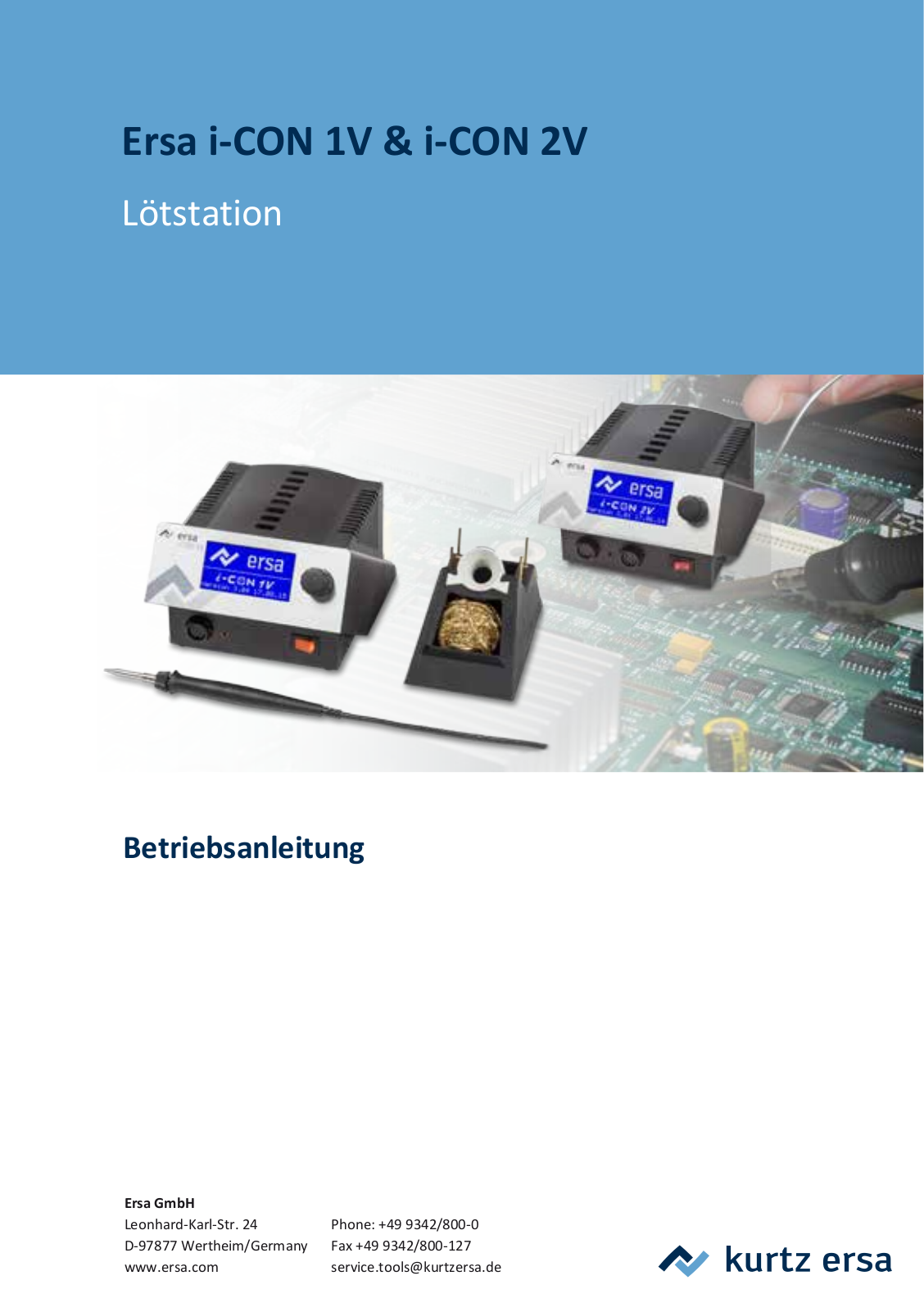 Ersa i-CON 1V, i-CON 2V Service Manual