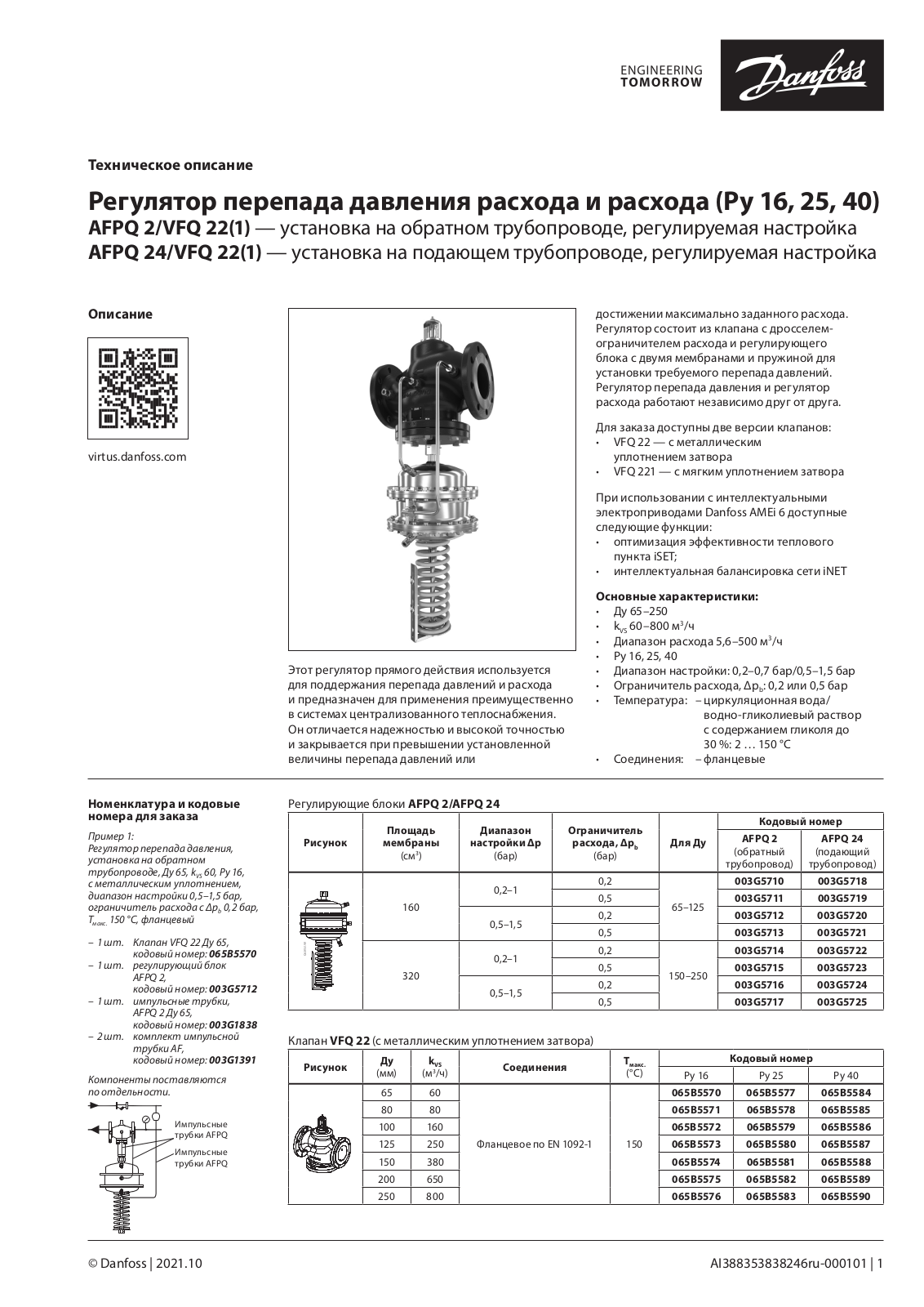 Danfoss AFPQ 2, AFPQ 24 Data sheet