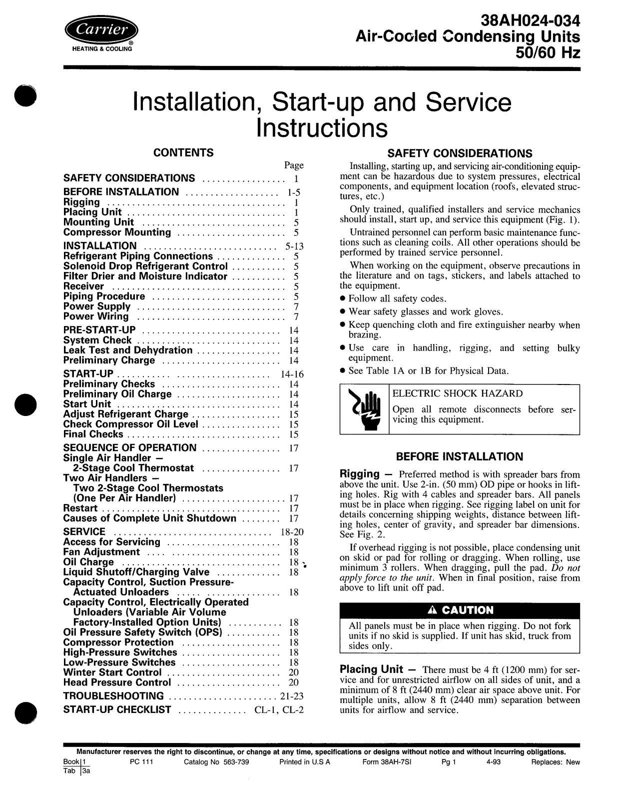 Carrier 38AH024-034 User Manual