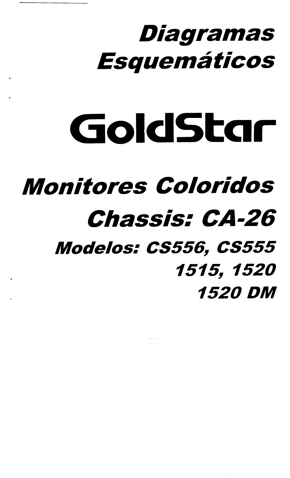 Goldstar CS556, CA-26, 1515, 1520, 1520 DM Cirquit Diagram