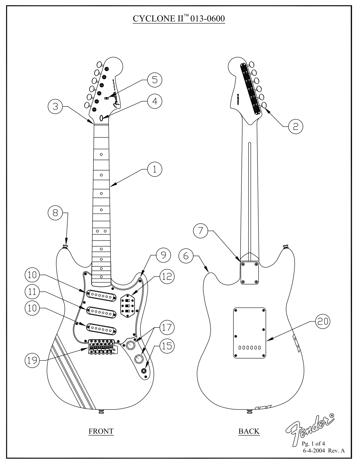 Fender Cyclone-II Service Manual