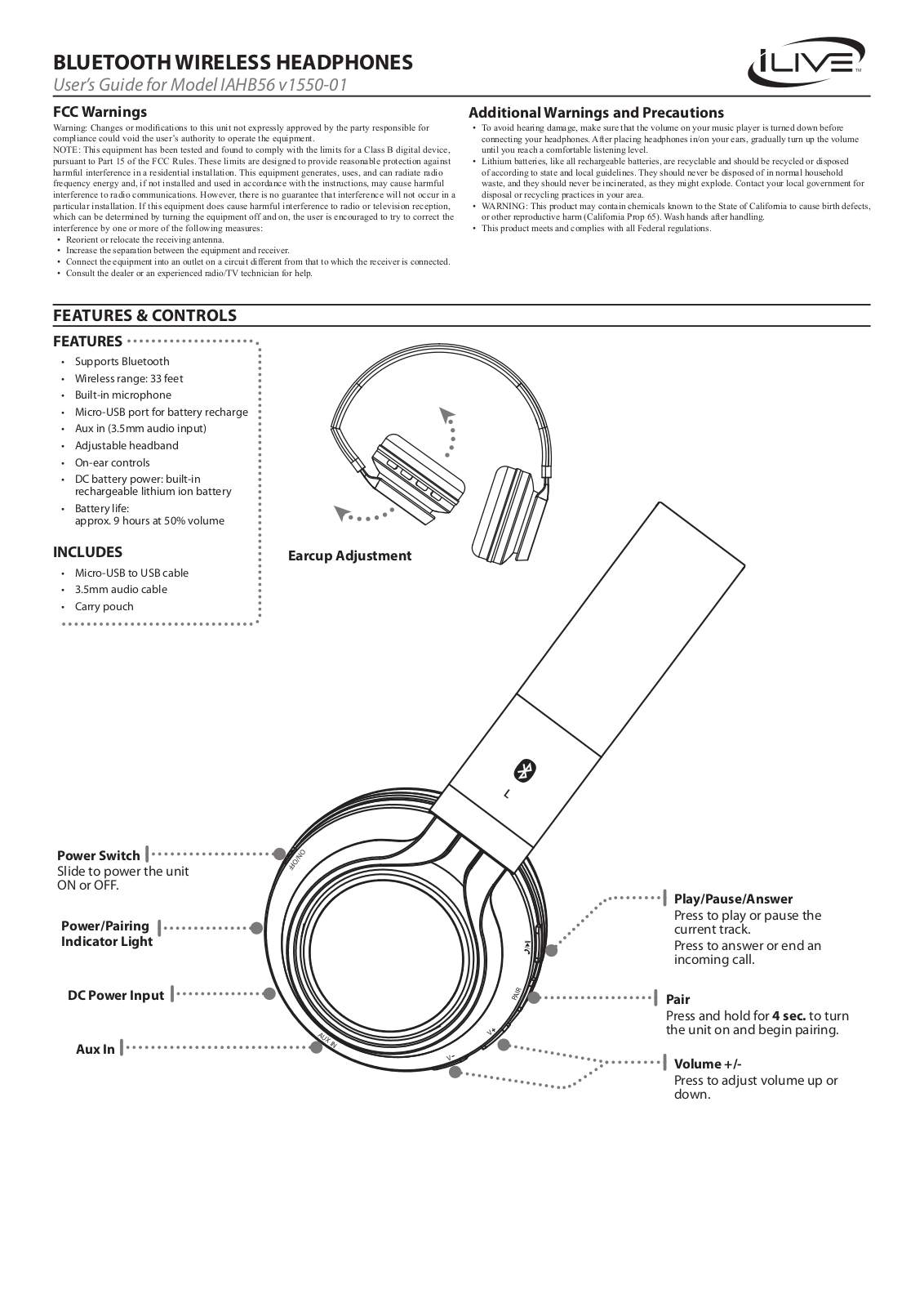 Ilive IAHB56 User Manual