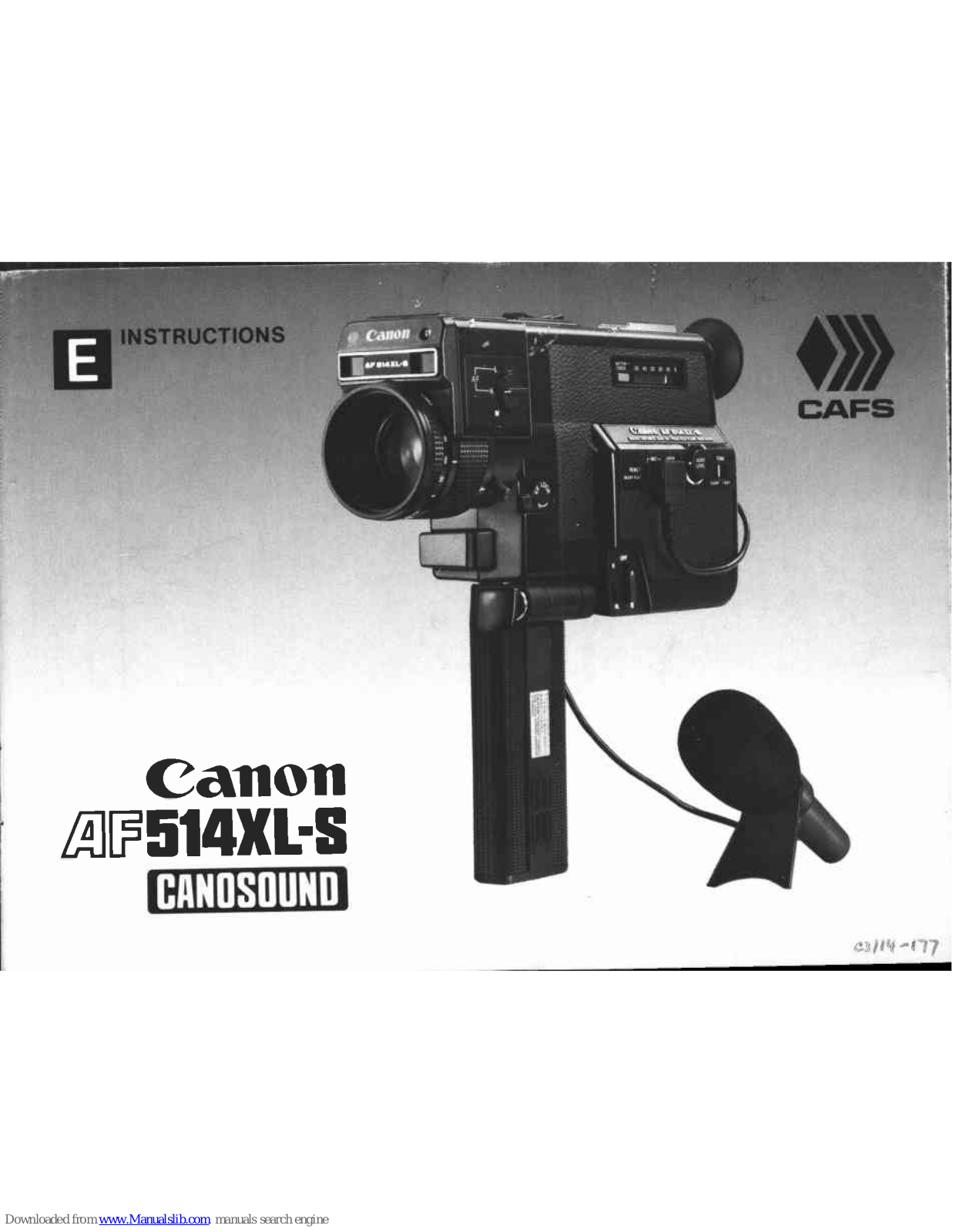 Canon AF514XL-S Canosound Instructions Manual