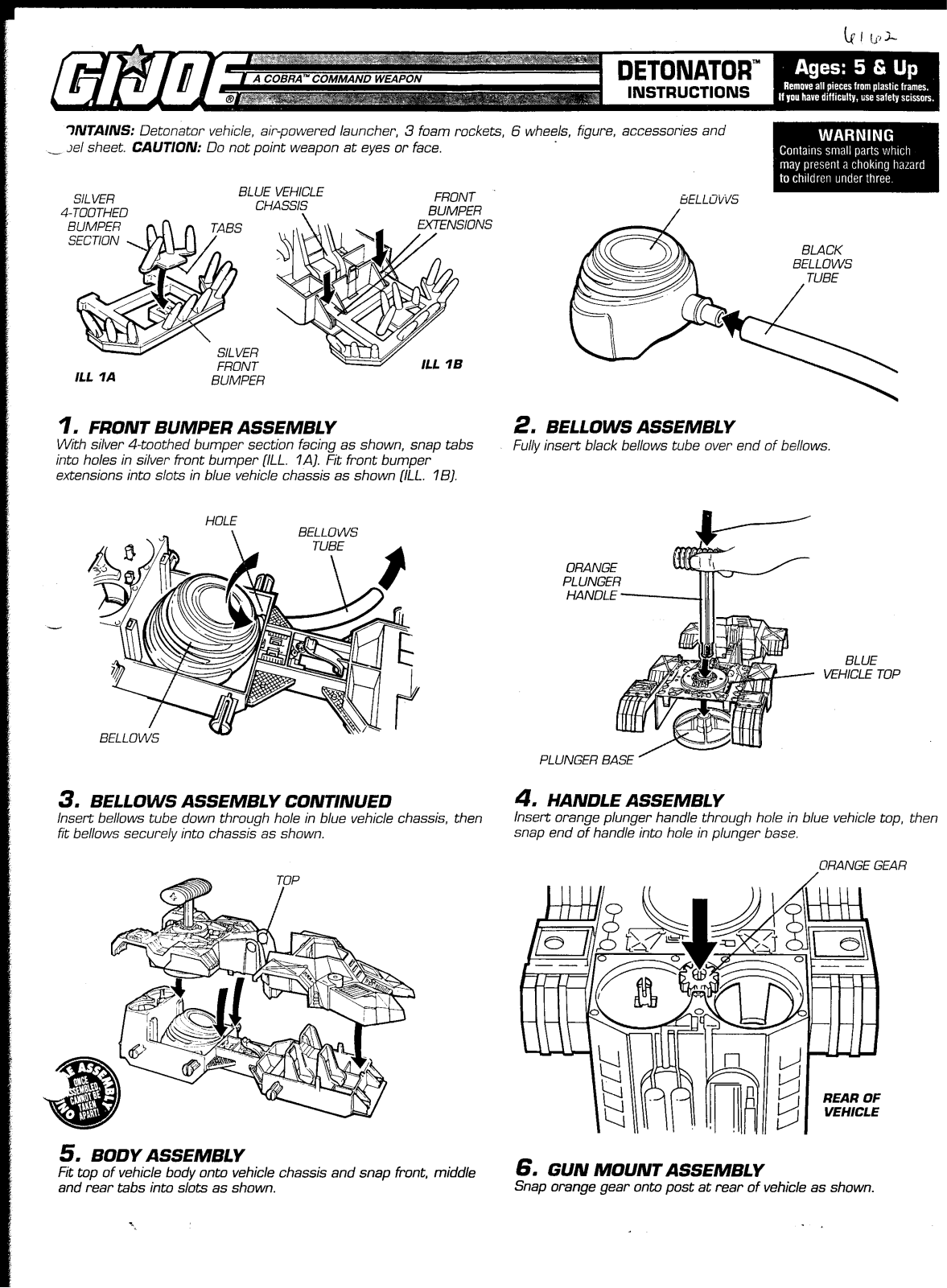 HASBRO GiJoe Detanator User Manual