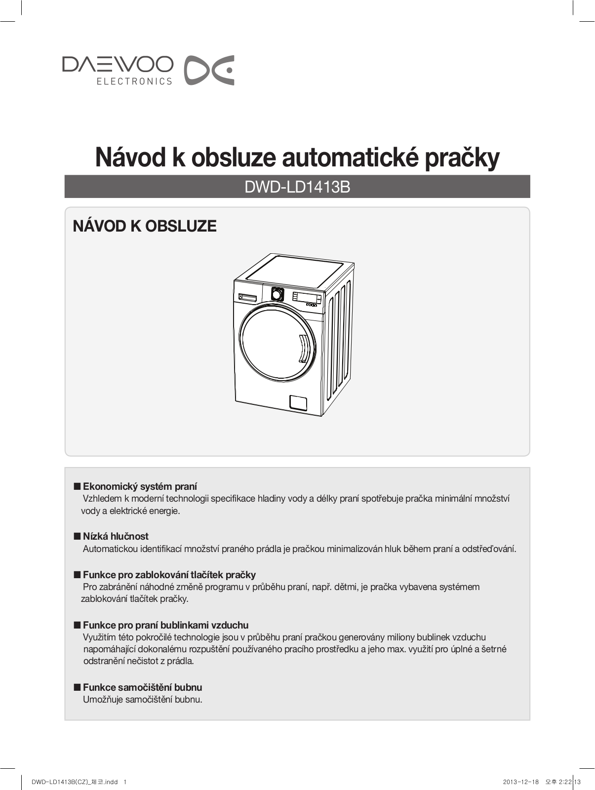 Daewoo DWD LD1413B User Manual