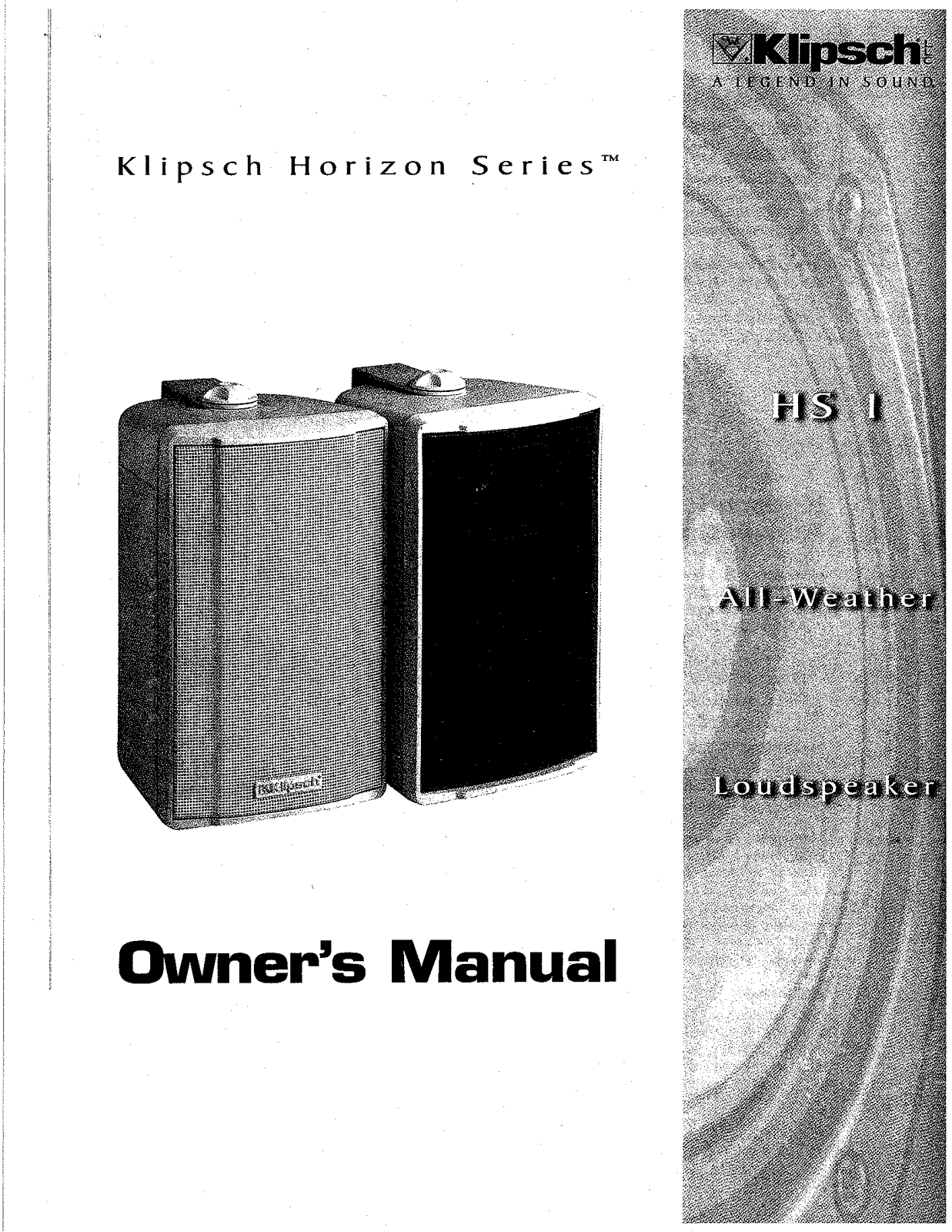 Klipsch HS1 User Manual