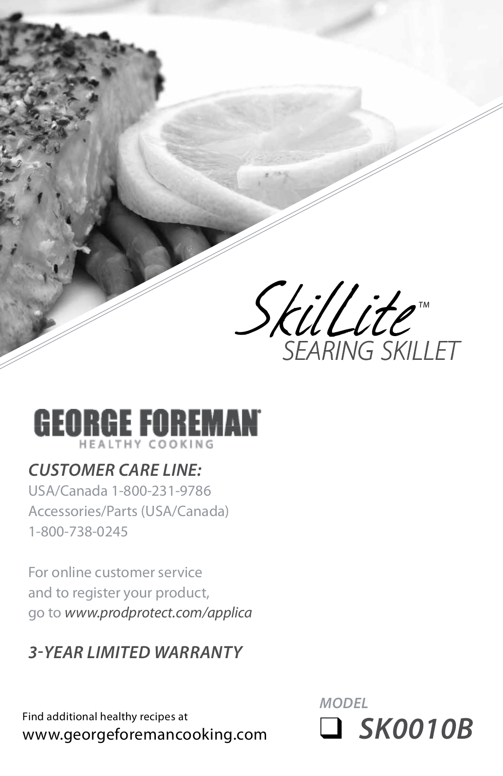 George Foreman SK0010B Owner's Manual