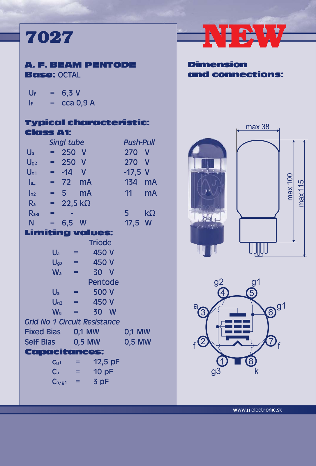 JJ electronic 7027 DATASHEETS