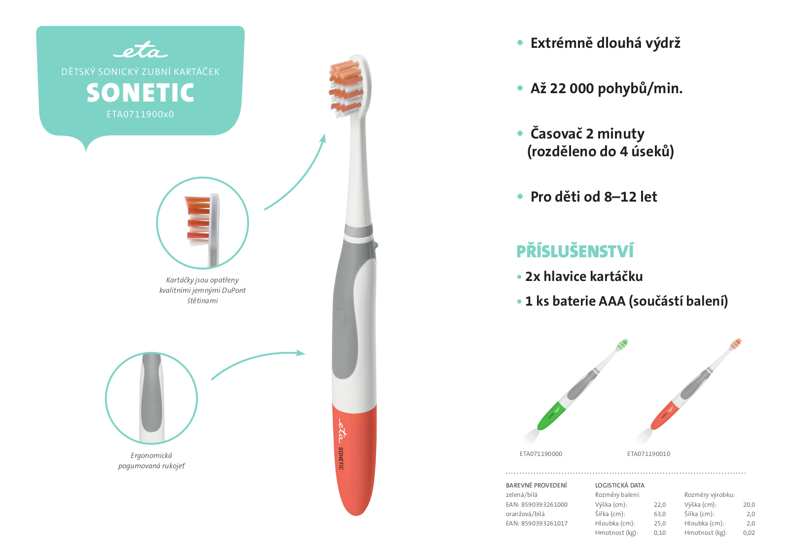 ETA Sonetic Junior 0711 90000, Sonetic Junior 0711 90010 User Manual