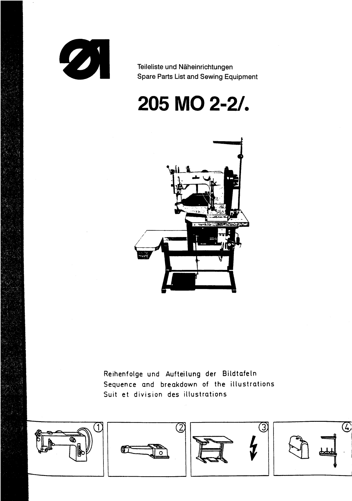 Duerkopp Adler 205-MO Parts list