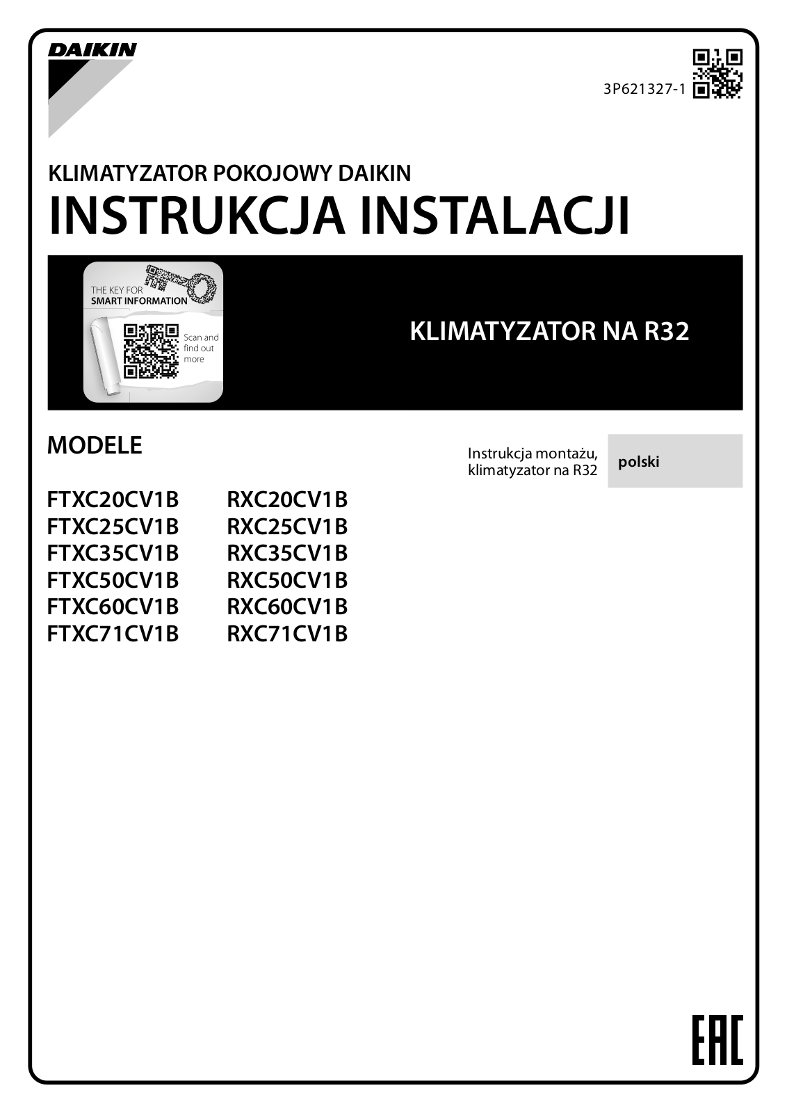 Daikin FTXC20CV1B, RXC20CV1B, FTXC25CV1B, RXC25CV1B, FTXC35CV1B Installation manuals