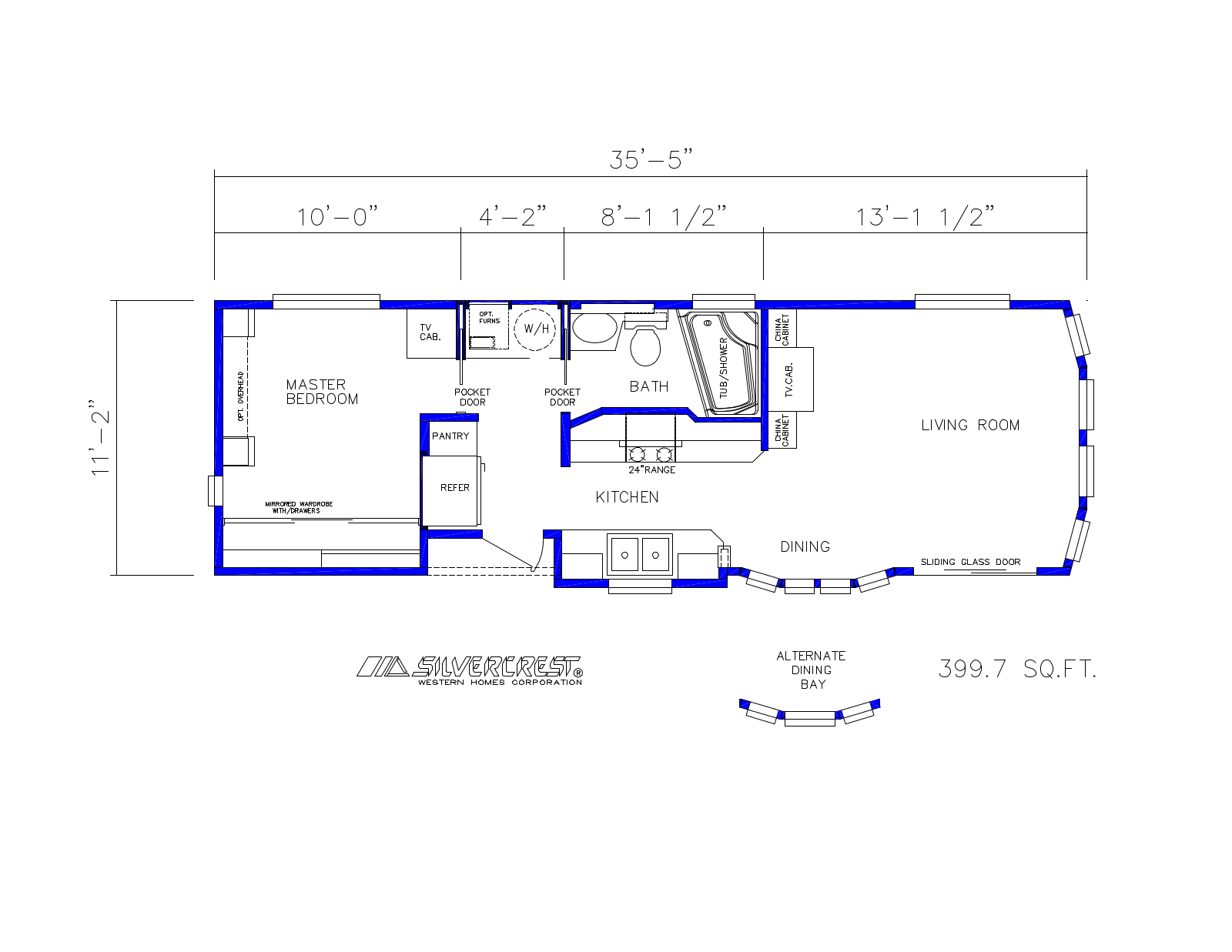 Silvercrest Model-158 Floor Plan