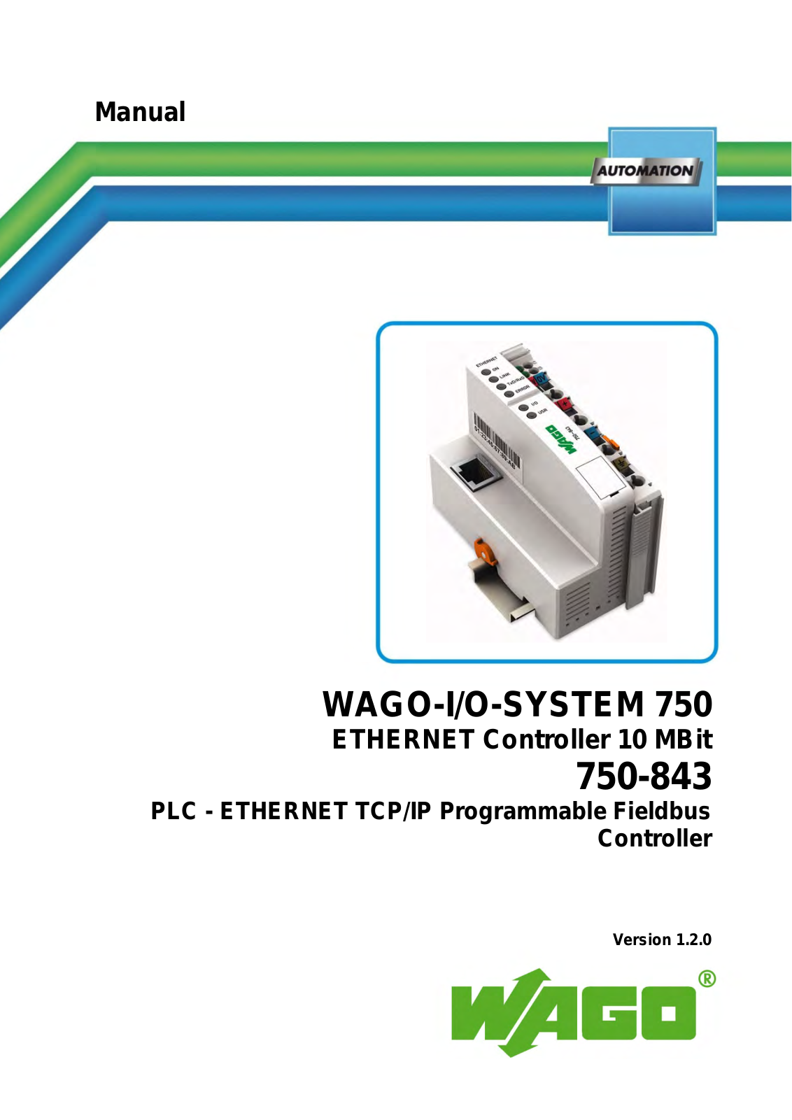 WAGO 750, 750-843 Series Manual