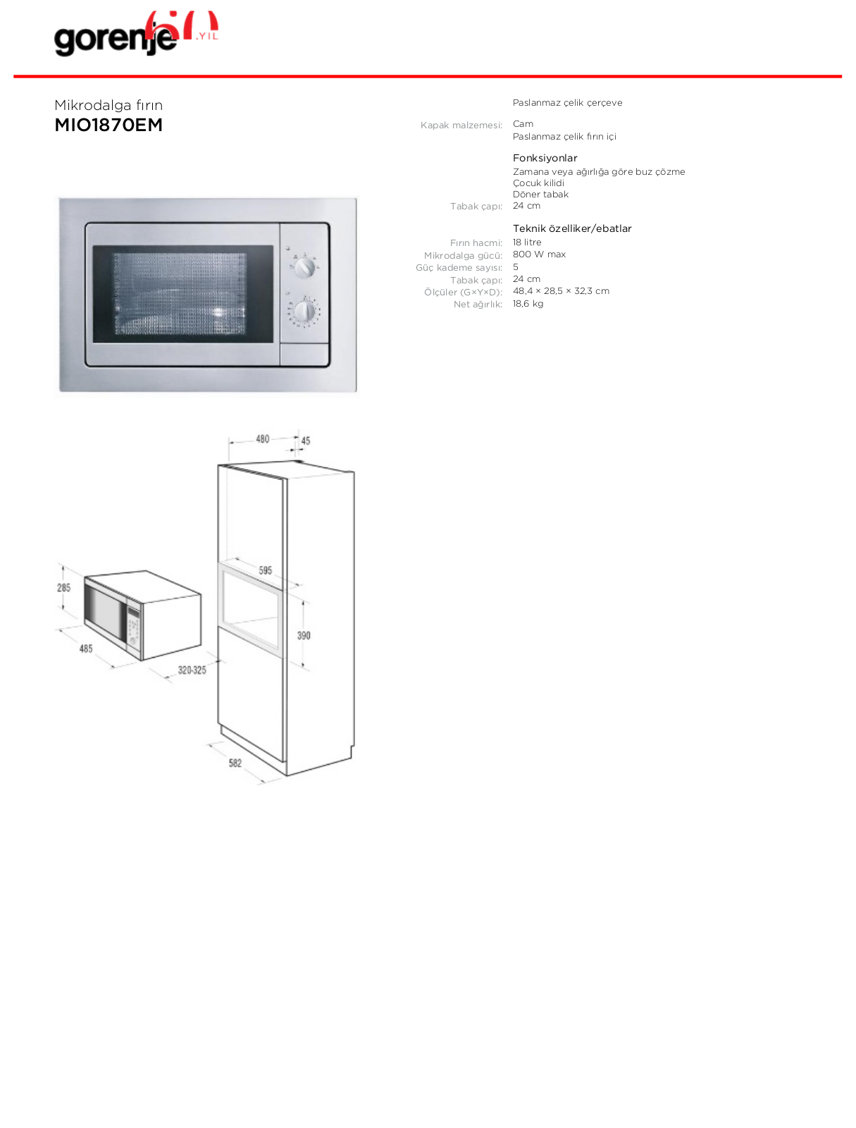 Gorenje MIO1870EM BROCHURE