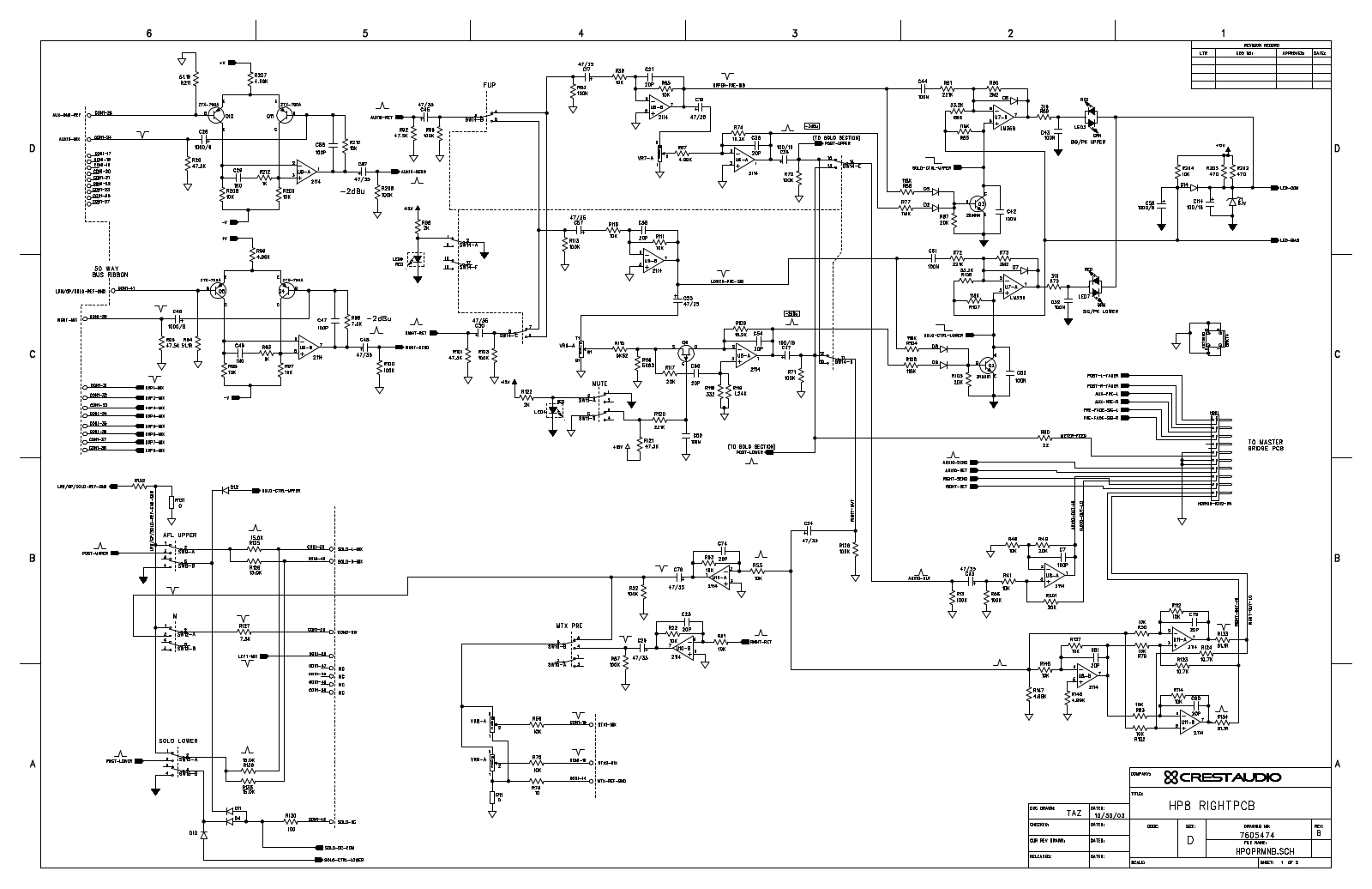 Crest Audio HP-8 Schematic