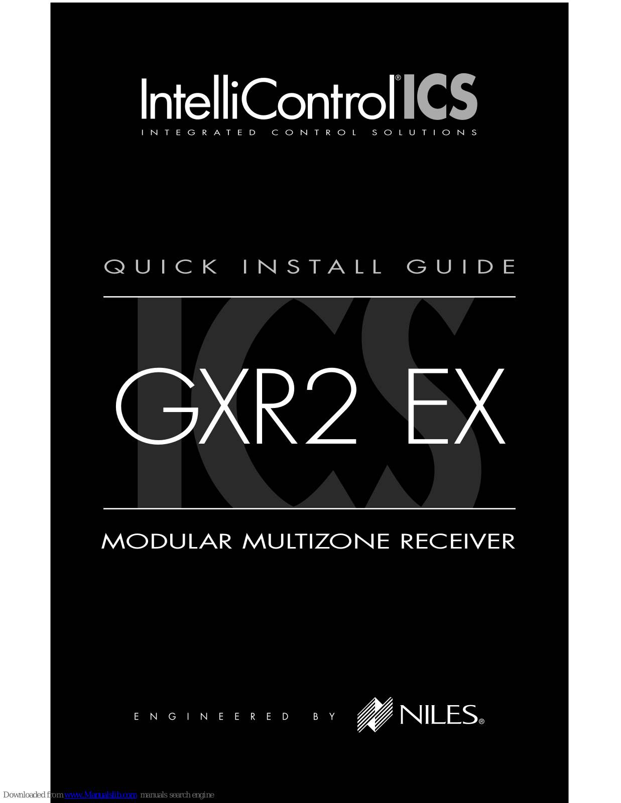 Niles GXR2 EX Quick Install Manual