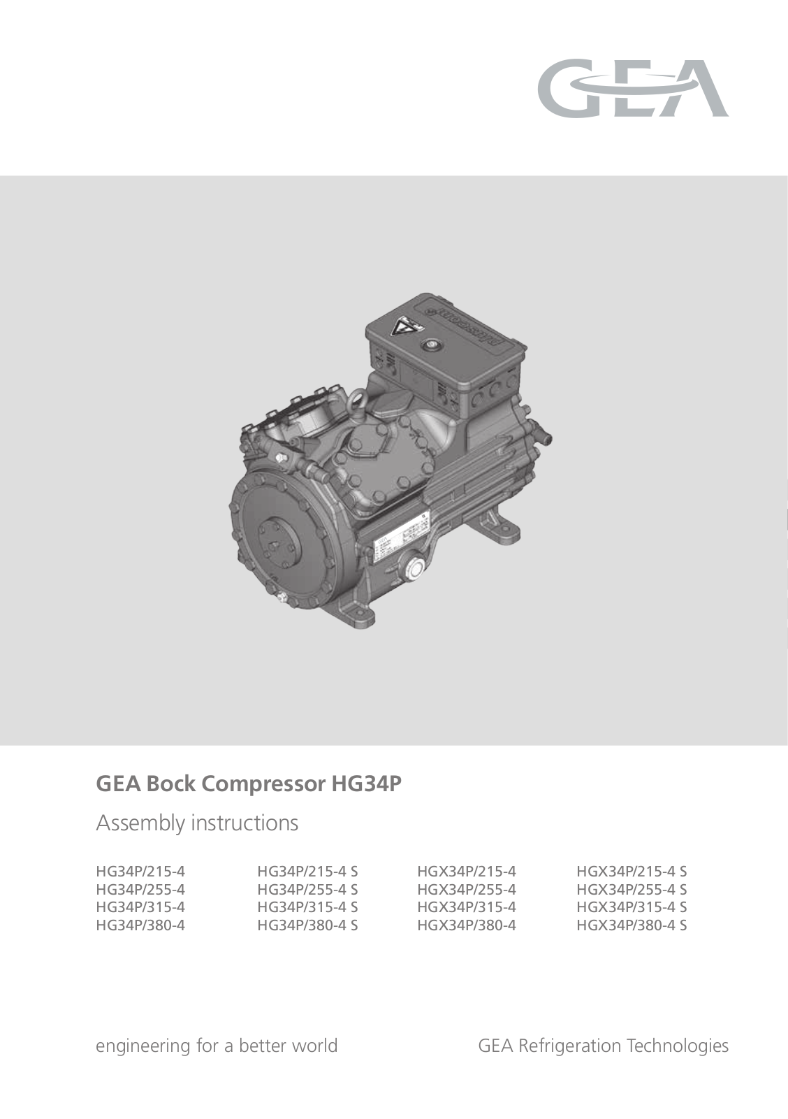 GEA Bock HG34P User Manual