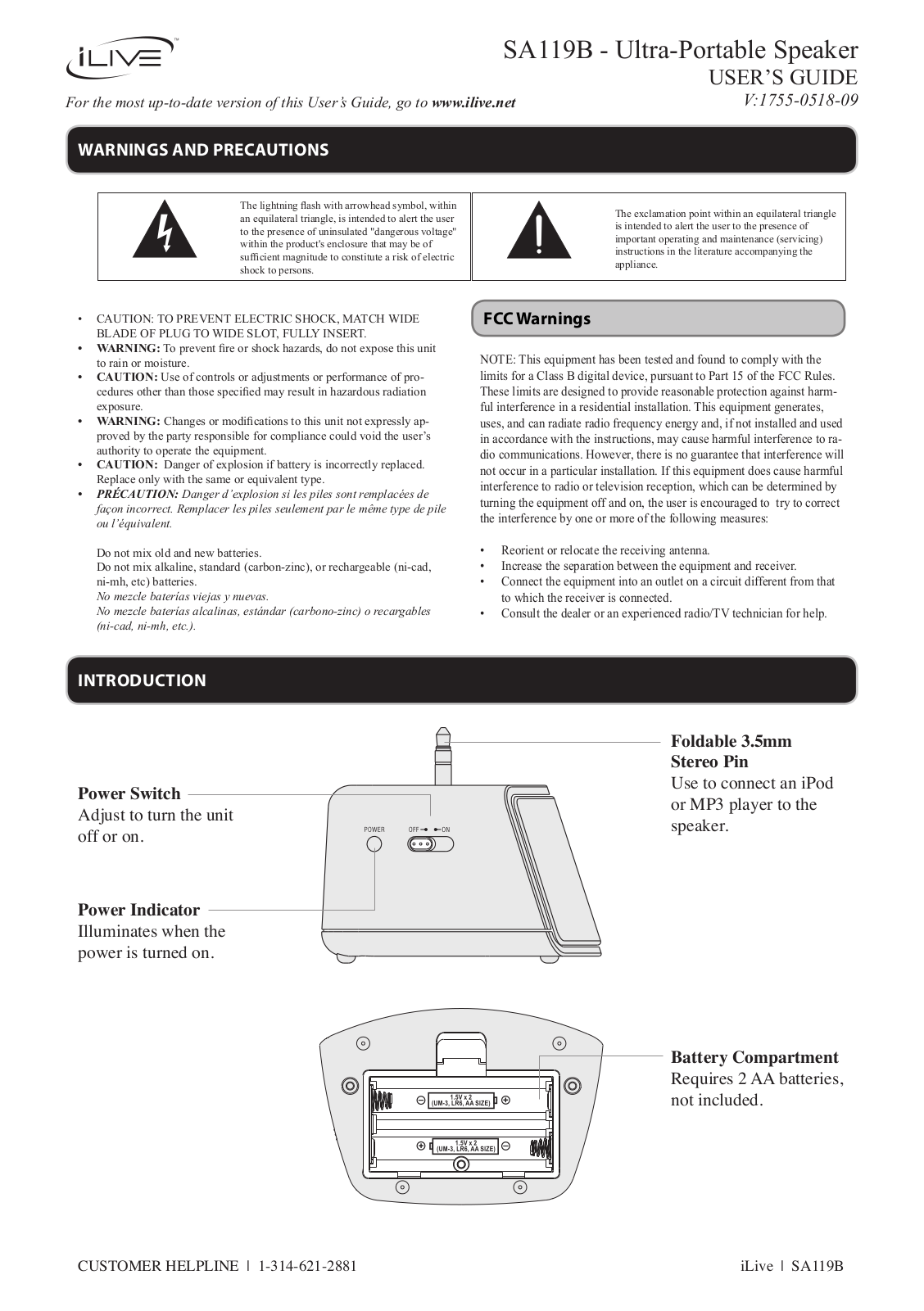 GPX SA119B User Manual